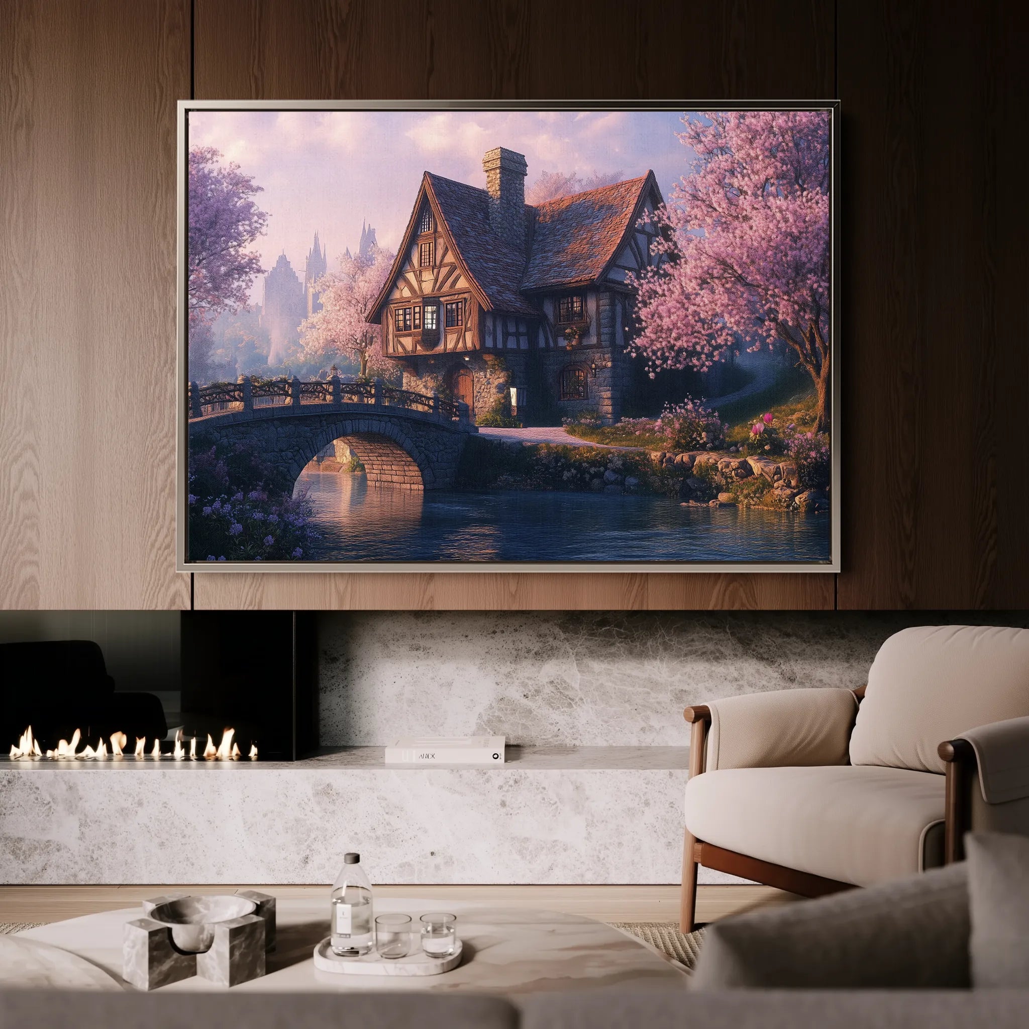 Landscape 247 Canvas Art 18" x 24" / 45 x 60 cm / Black