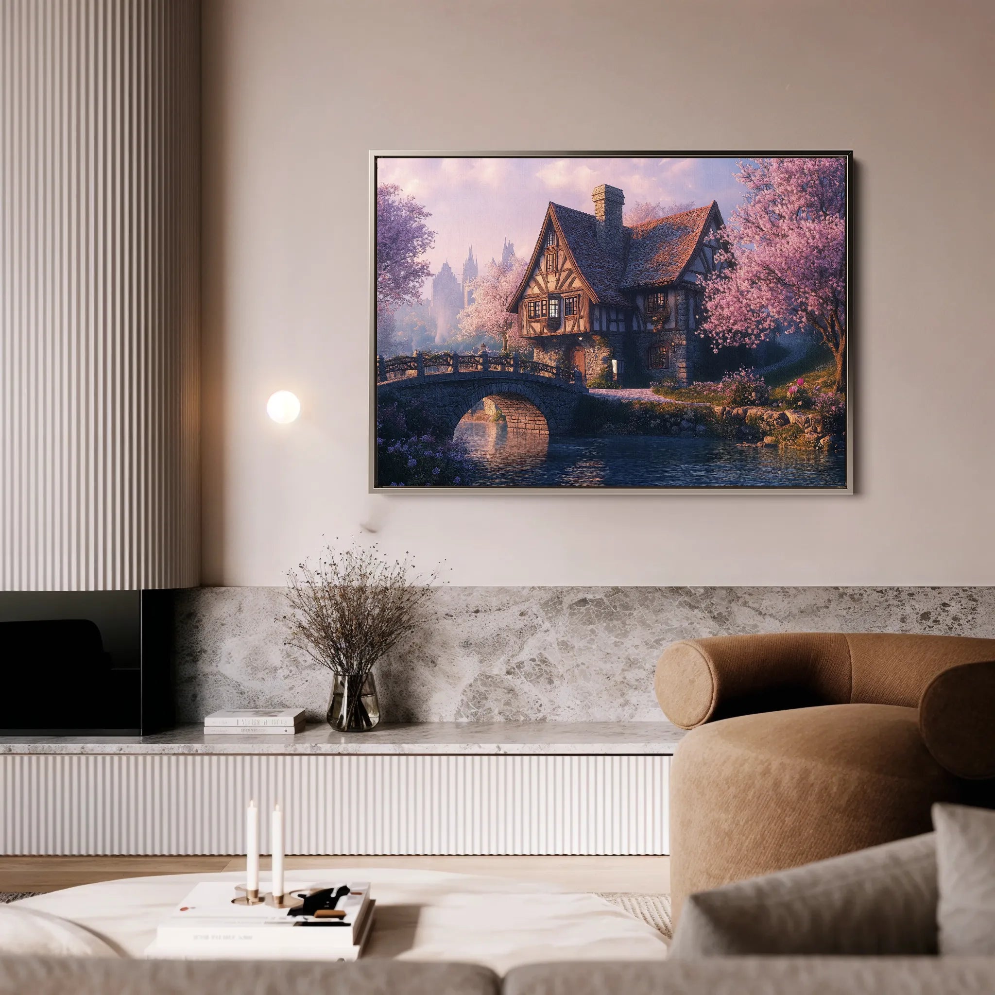 Landscape 247 Canvas Art 18" x 24" / 45 x 60 cm / Black