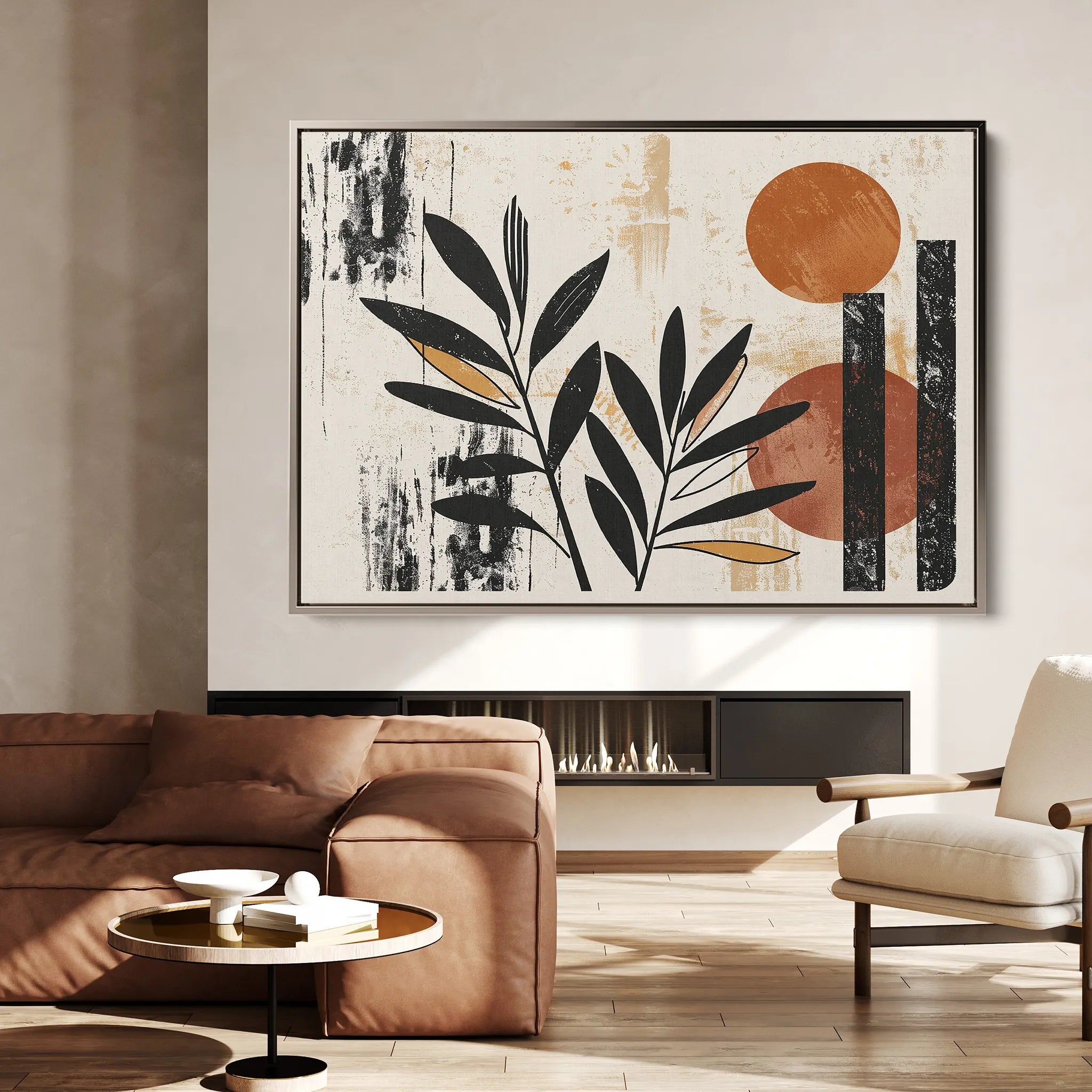 Boho 248 Canvas Art 18" x 24" / 45 x 60 cm / Black