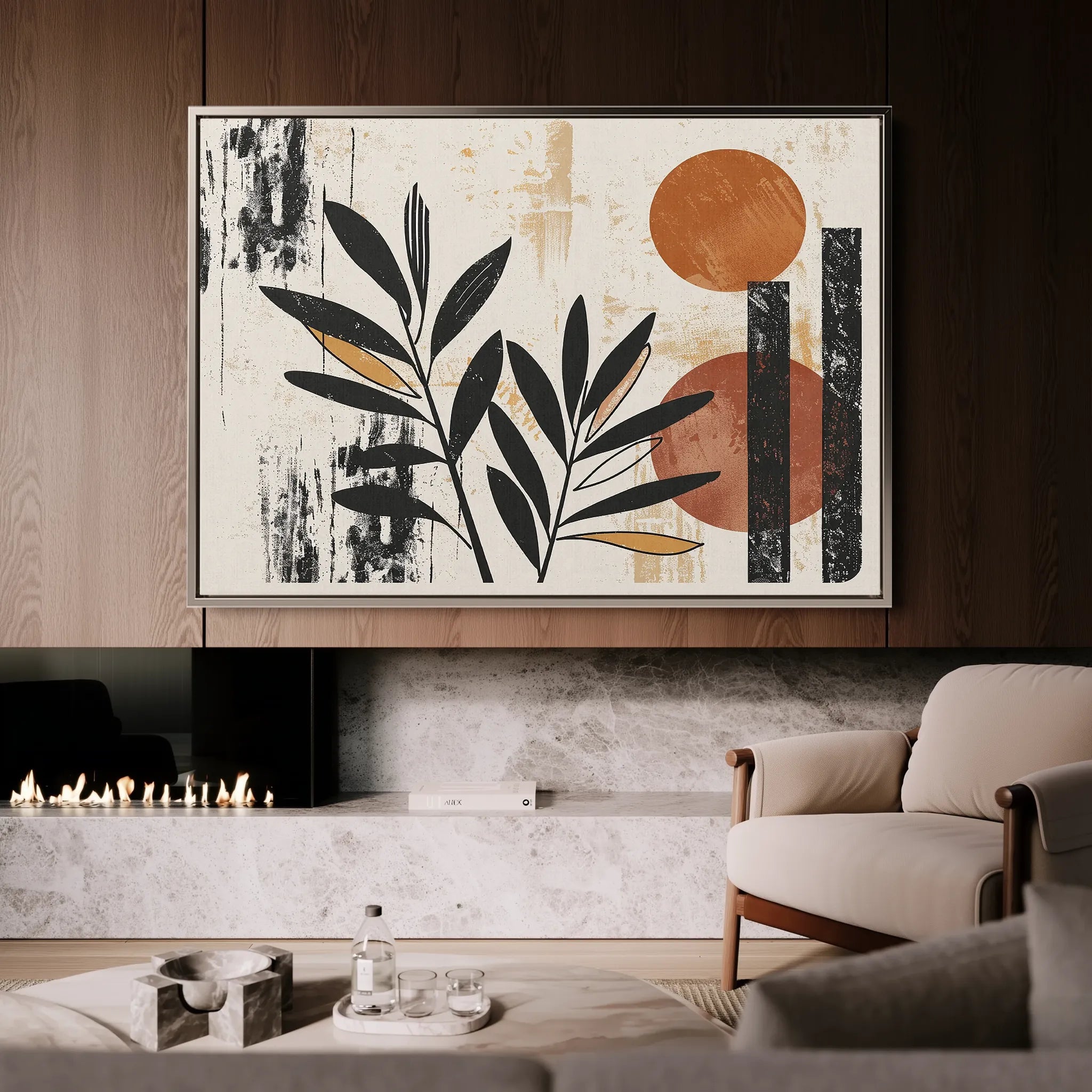 Boho 248 Canvas Art 18" x 24" / 45 x 60 cm / Black