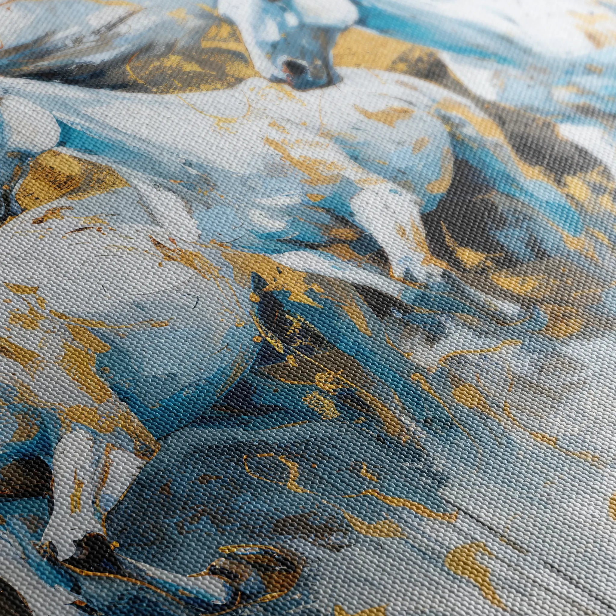Horses 248 Canvas Art 18" x 24" / 45 x 60 cm / Black