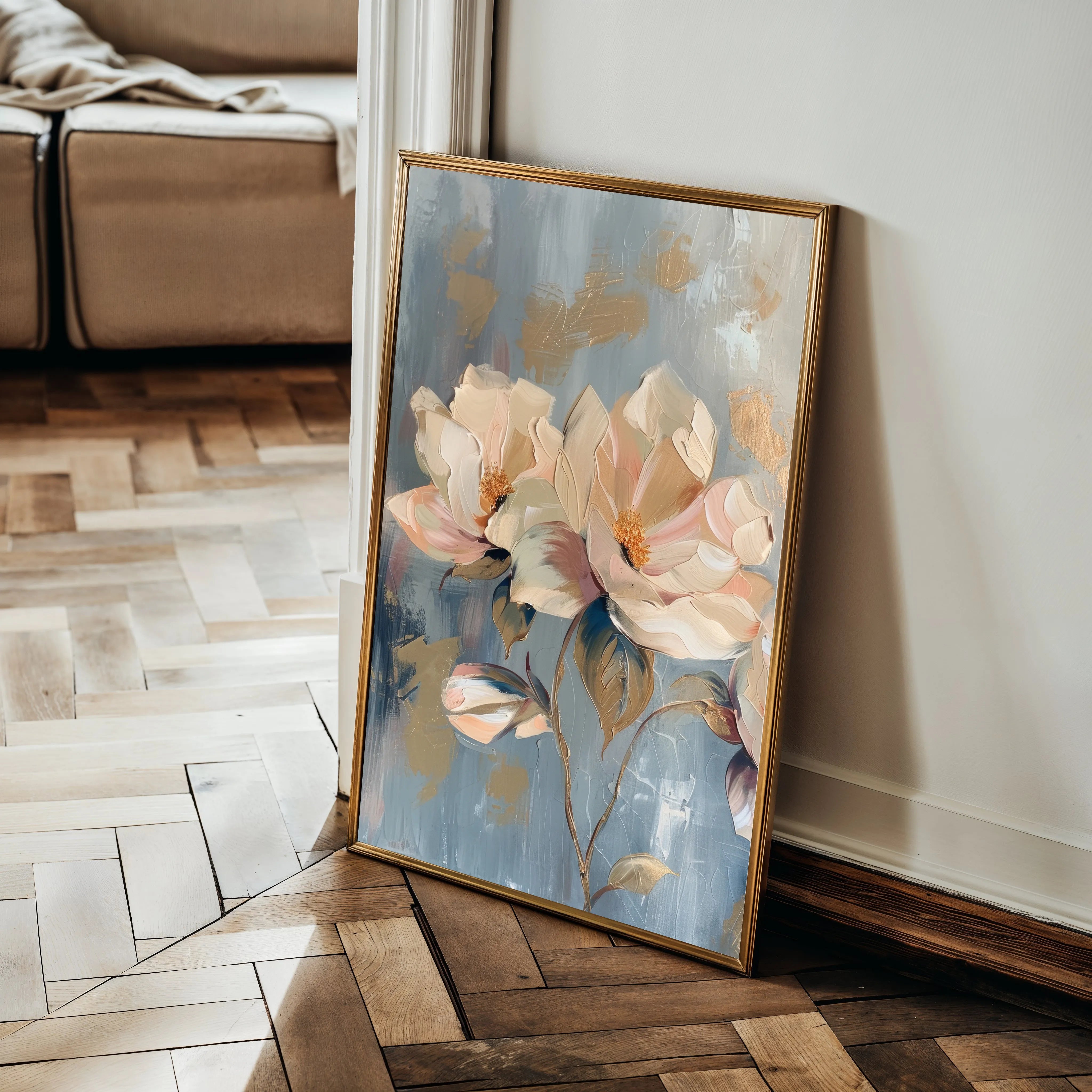 Floral 249 Canvas Art 18" x 24" / 45 x 60 cm / Black