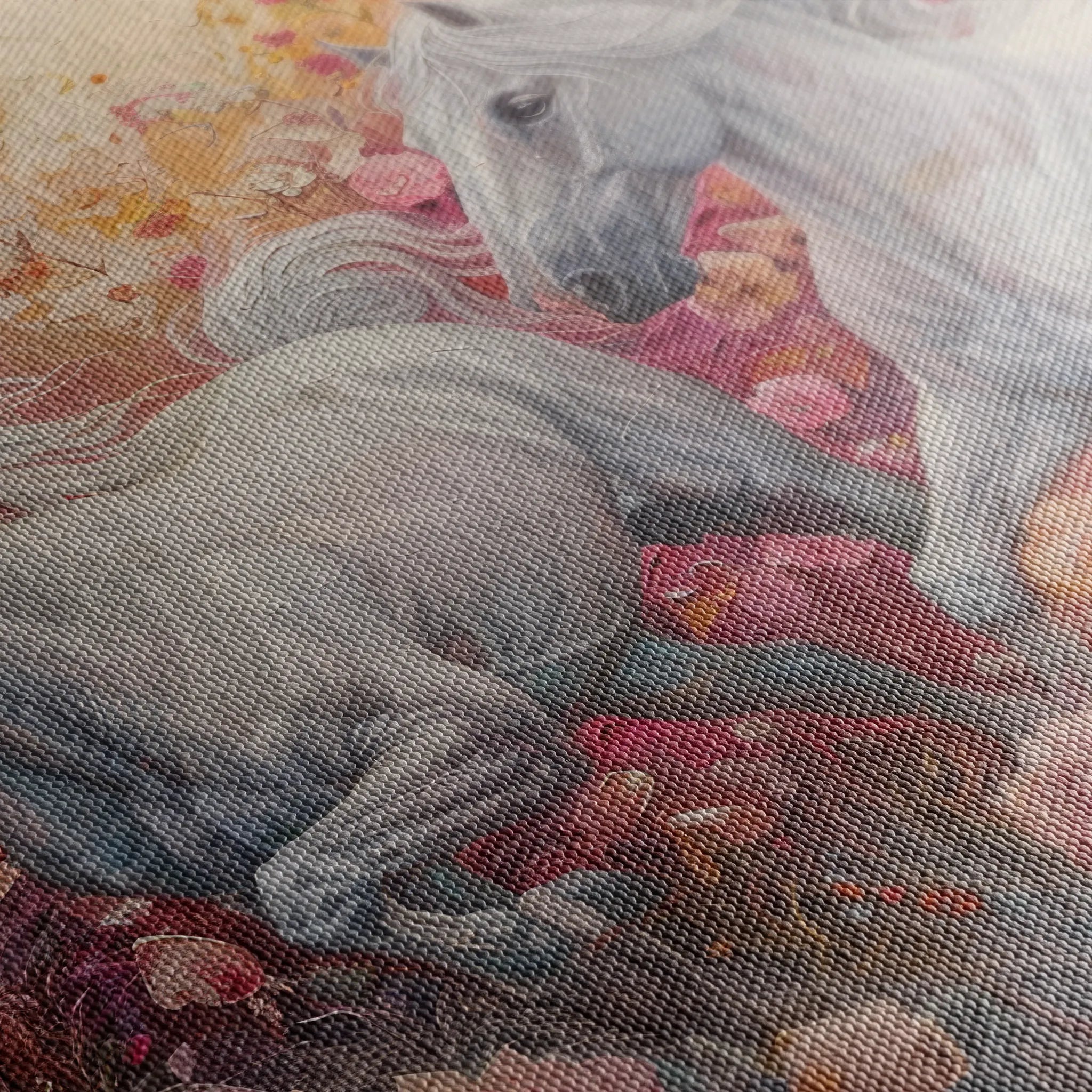 Horses 249 Canvas Art 18" x 24" / 45 x 60 cm / Black