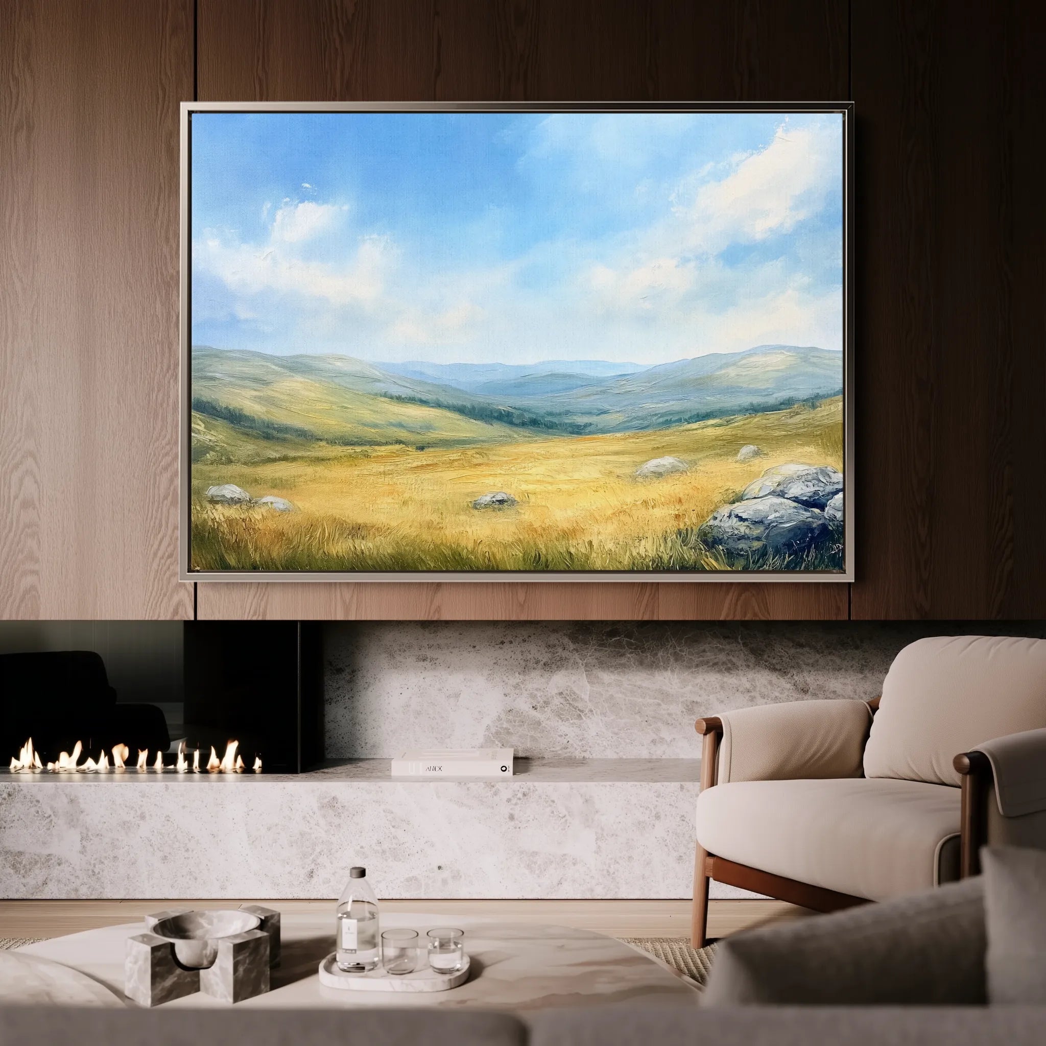 Landscape 249 Canvas Art 18" x 24" / 45 x 60 cm / Black