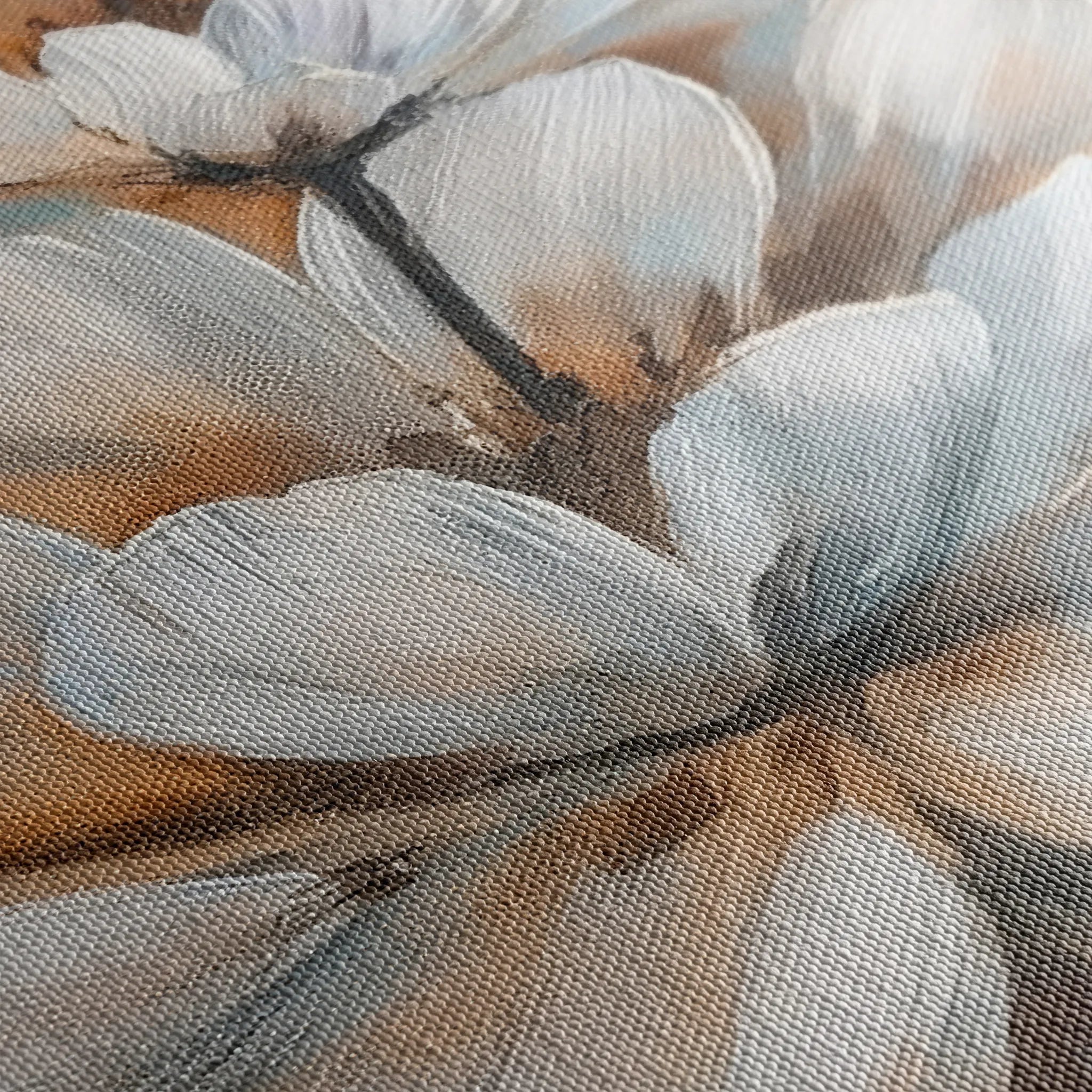 Floral 251 Canvas Art 18" x 24" / 45 x 60 cm / Black