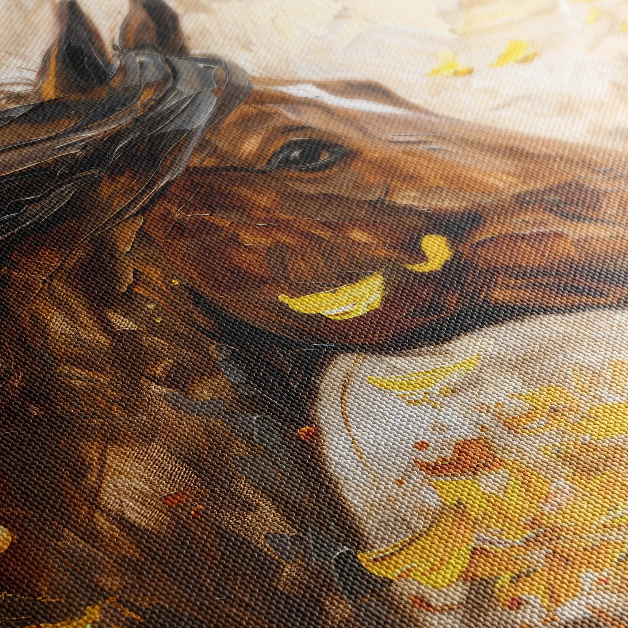 Horses 251 Canvas Art 18" x 24" / 45 x 60 cm / Black
