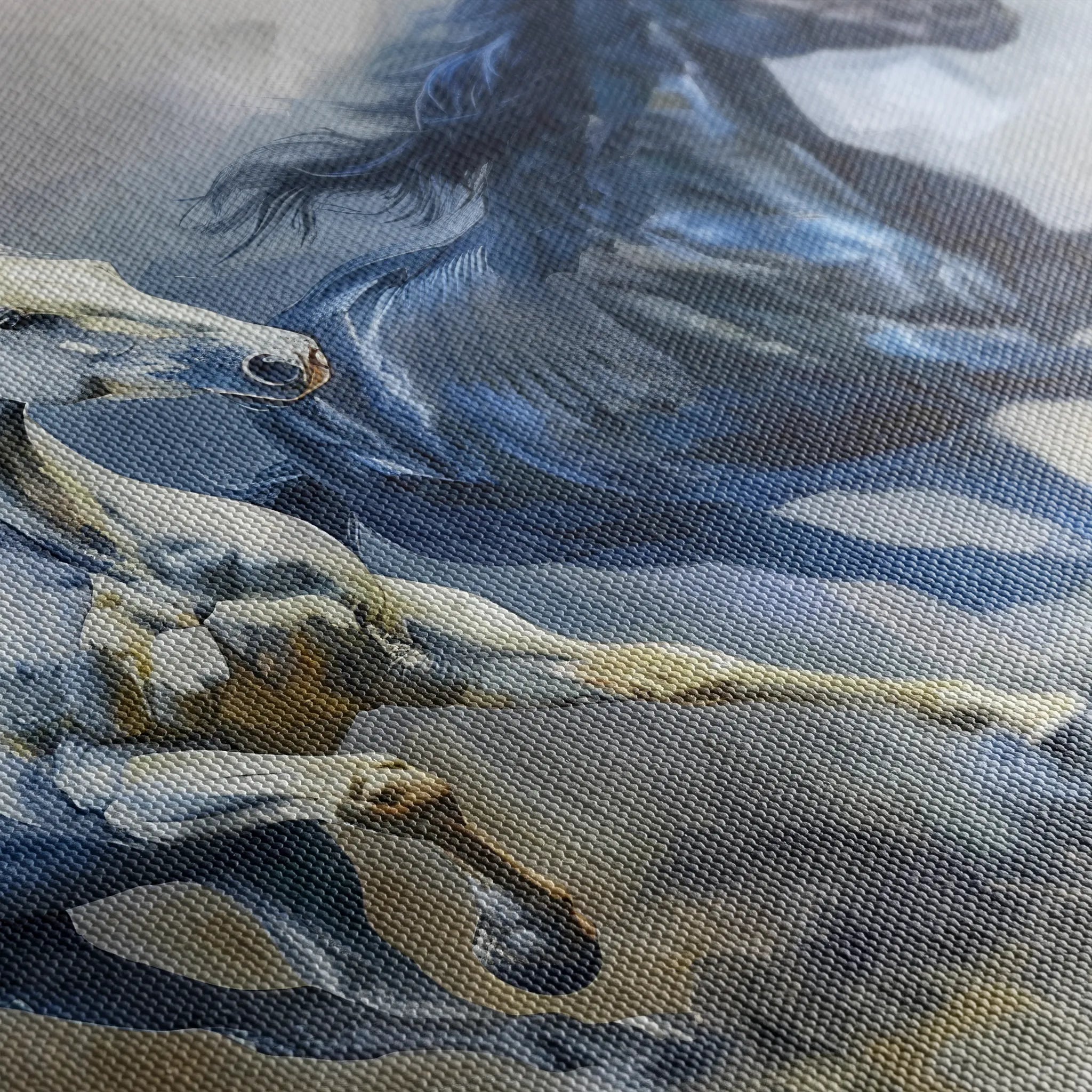 Horses 252 Canvas Art 18" x 24" / 45 x 60 cm / Black