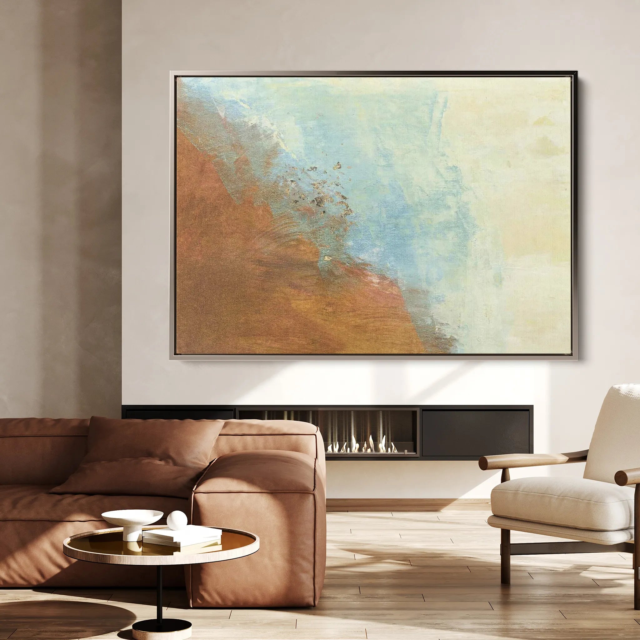 Abstract 253 Canvas Art 18" x 24" / 45 x 60 cm / Black