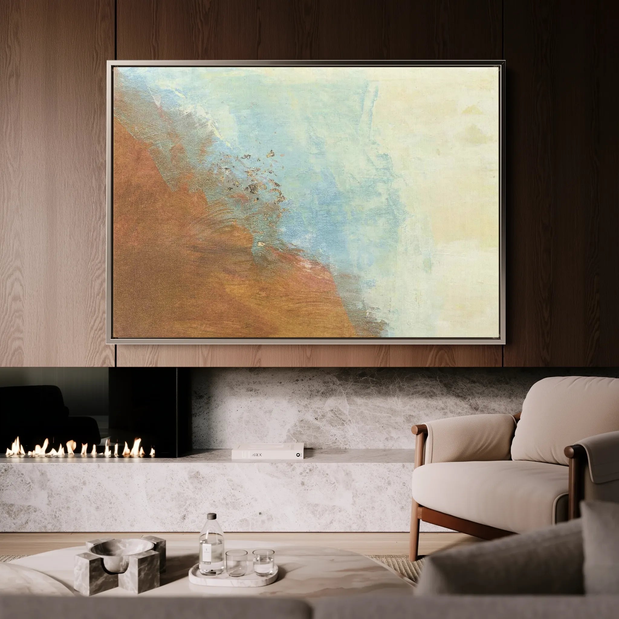 Abstract 253 Canvas Art 18" x 24" / 45 x 60 cm / Black