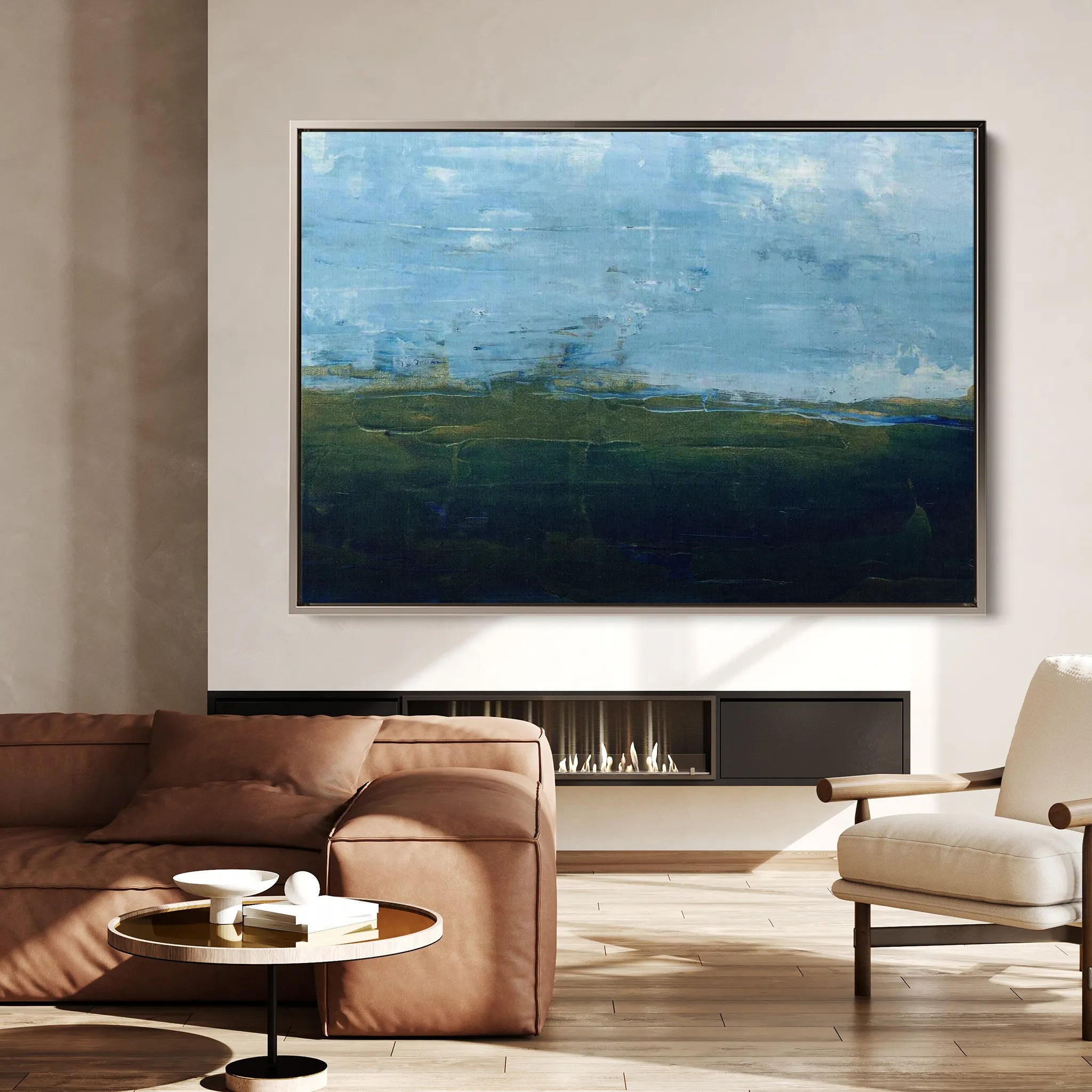 Abstract 254 Canvas Art 18" x 24" / 45 x 60 cm / Black
