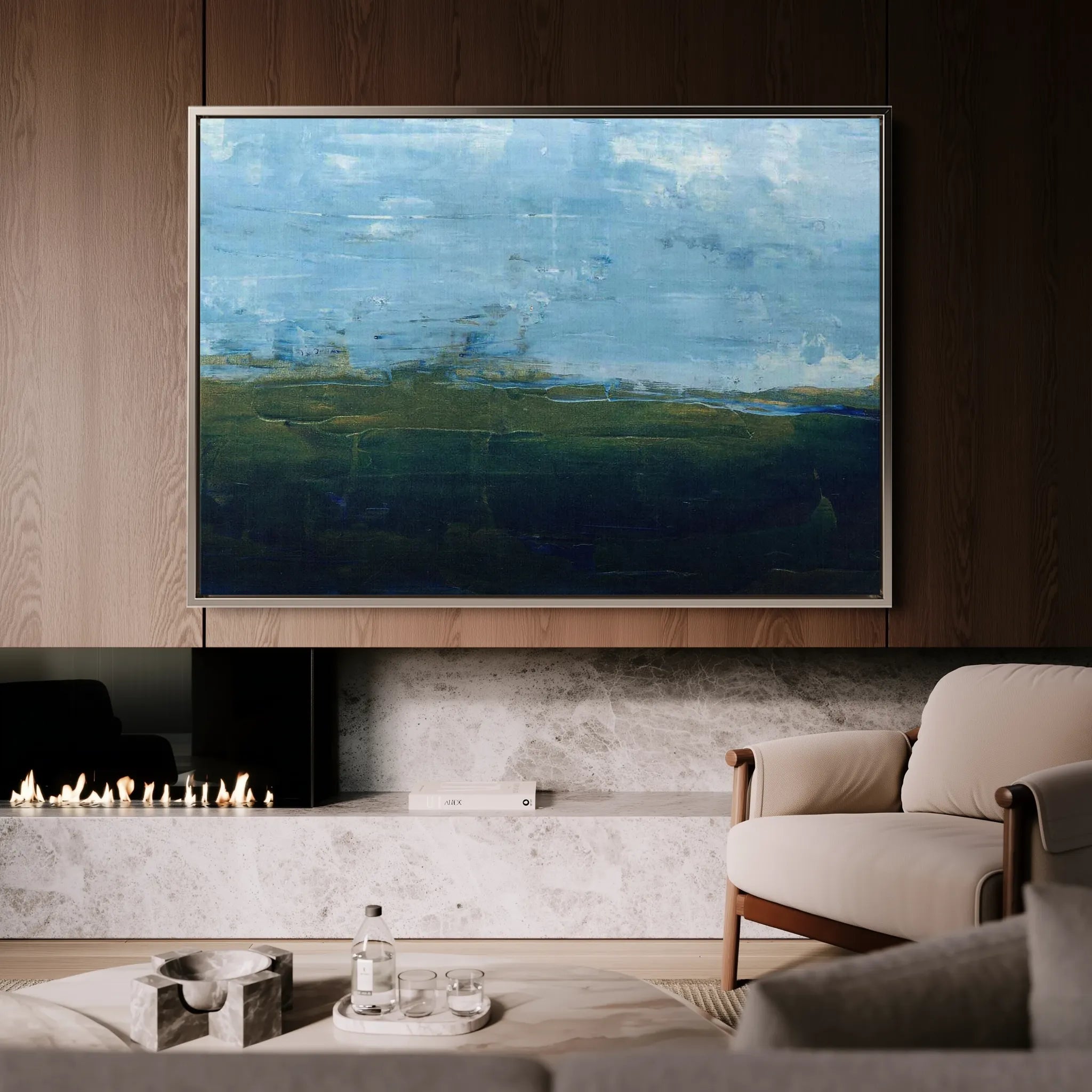Abstract 254 Canvas Art 18" x 24" / 45 x 60 cm / Black