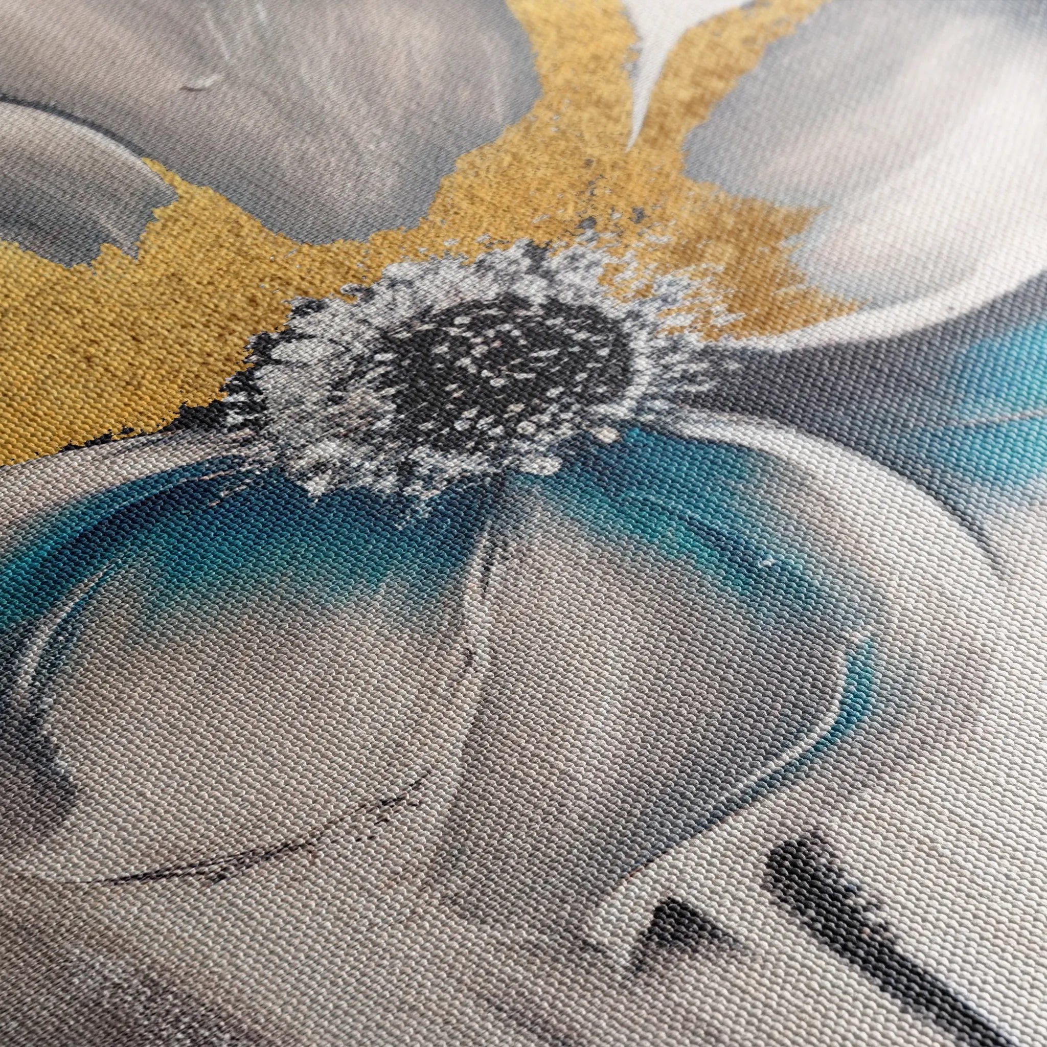 Floral 254 Canvas Art 18" x 24" / 45 x 60 cm / Black
