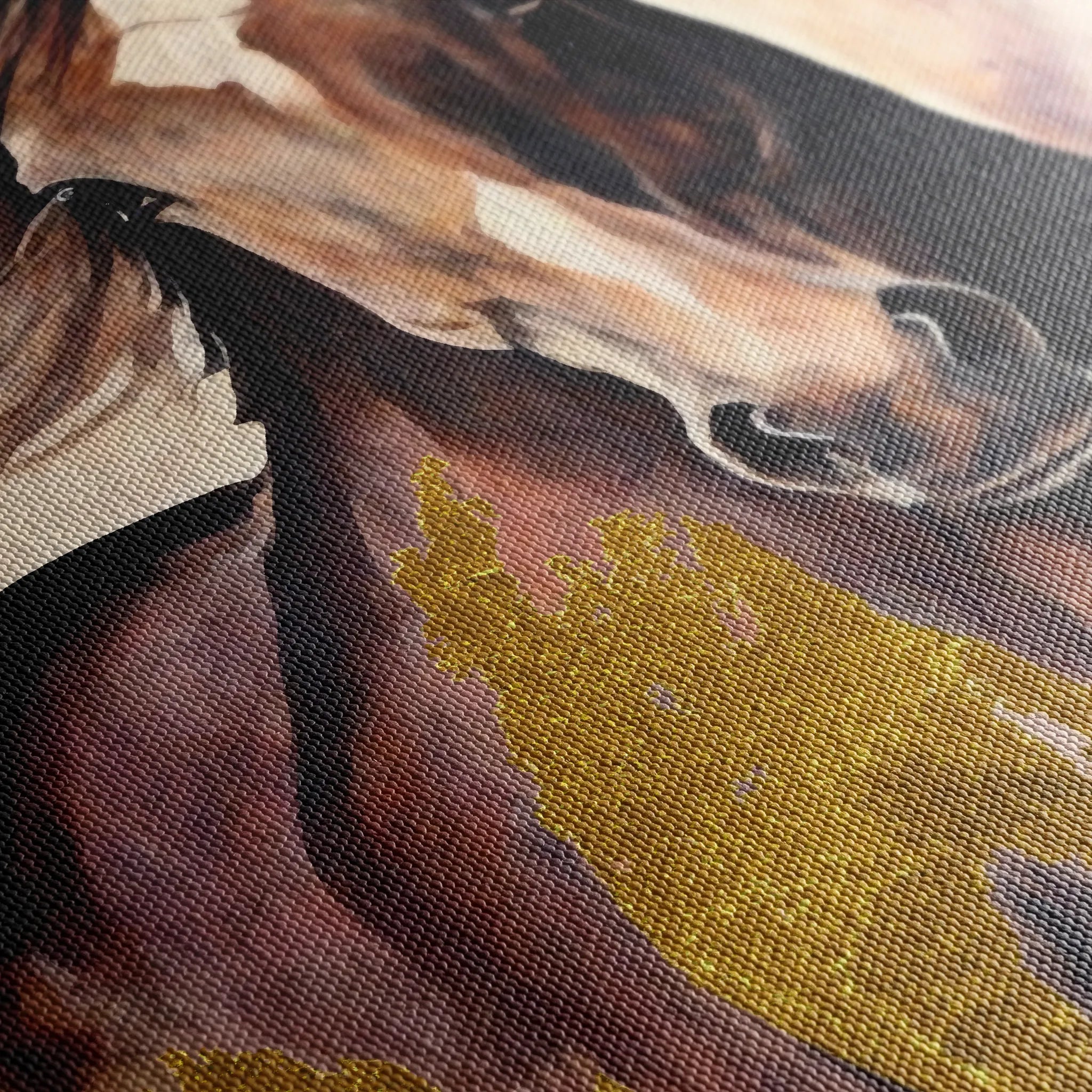 Horses 255 Canvas Art 18" x 24" / 45 x 60 cm / Black