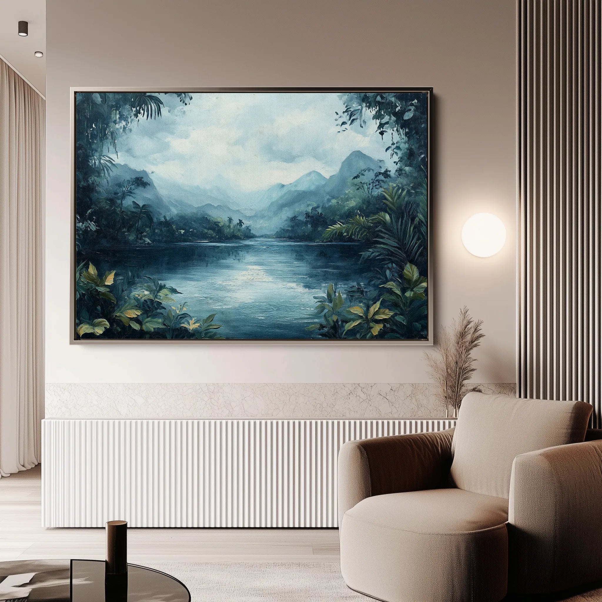 Landscape 255 Canvas Art 18" x 24" / 45 x 60 cm / Black