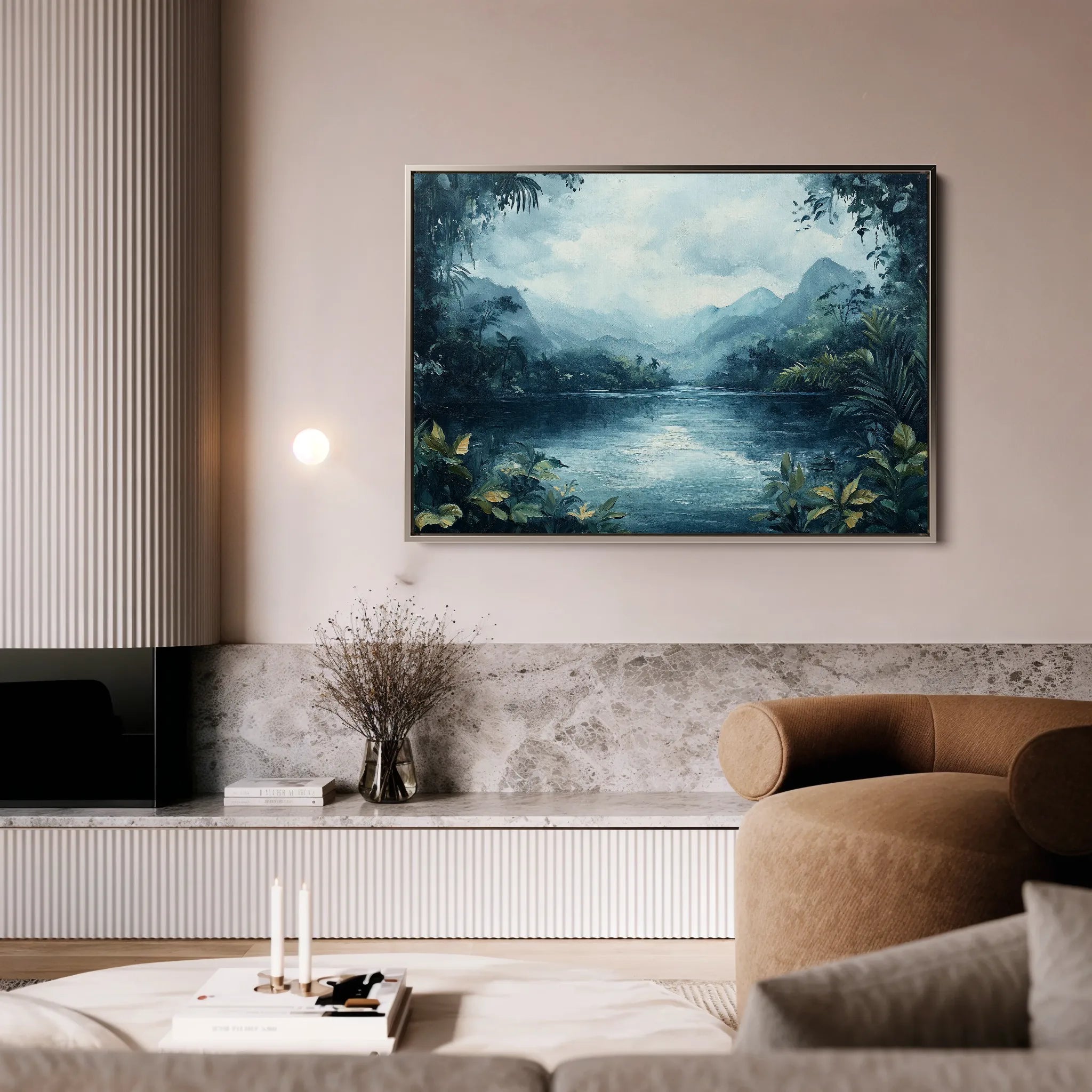 Landscape 255 Canvas Art 18" x 24" / 45 x 60 cm / Black