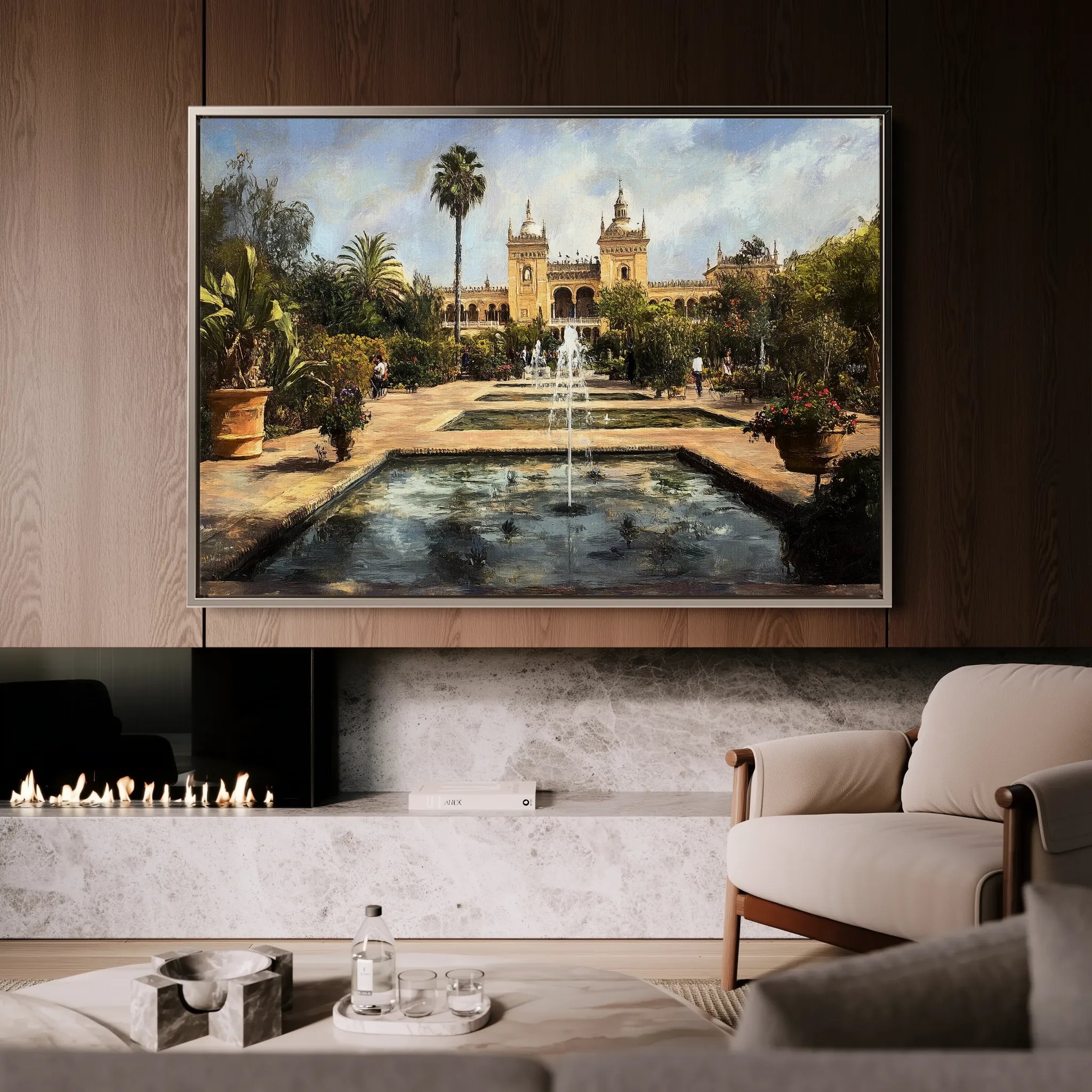 Landscape 256 Canvas Art 18" x 24" / 45 x 60 cm / Black