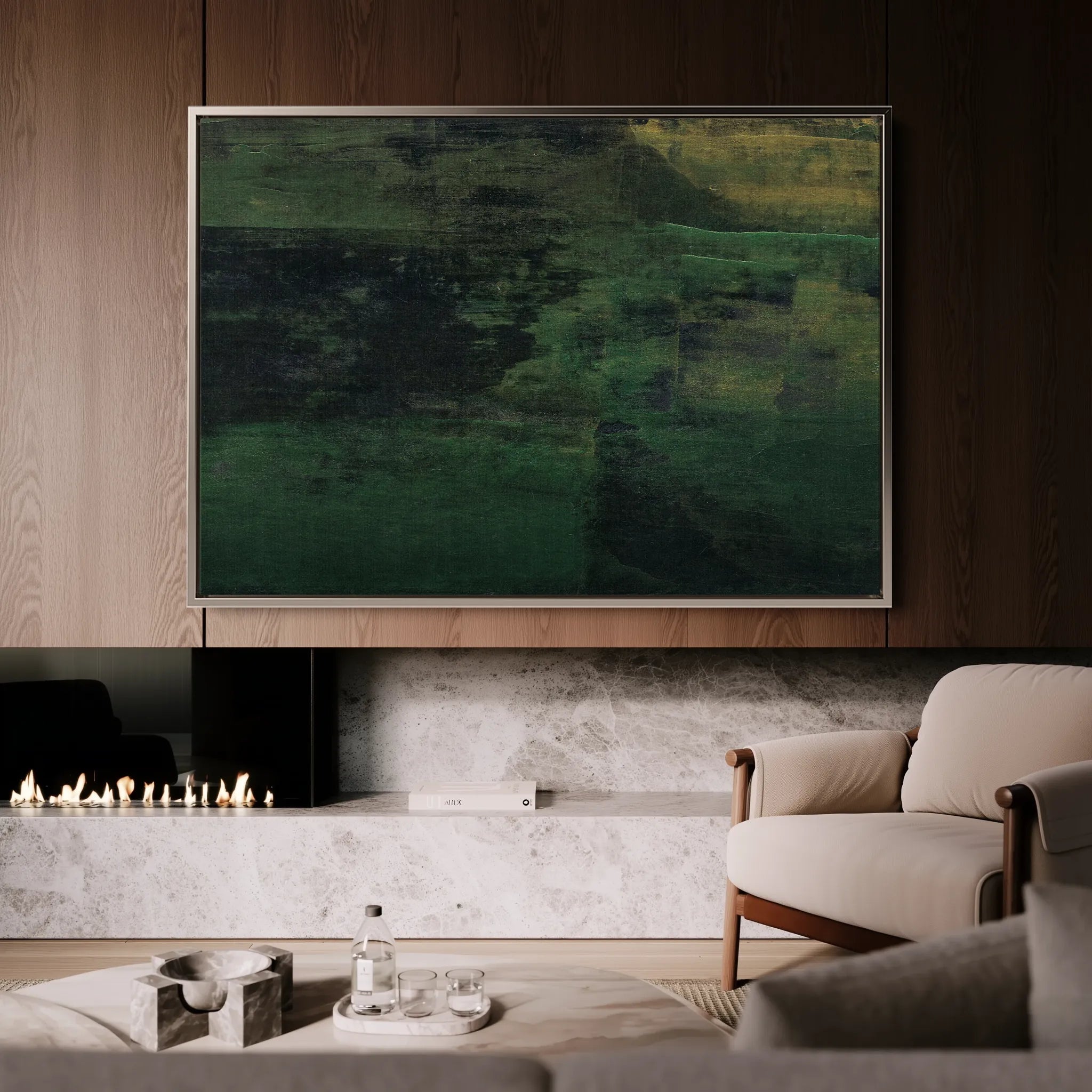 Abstract 258 Canvas Art 18" x 24" / 45 x 60 cm / Black
