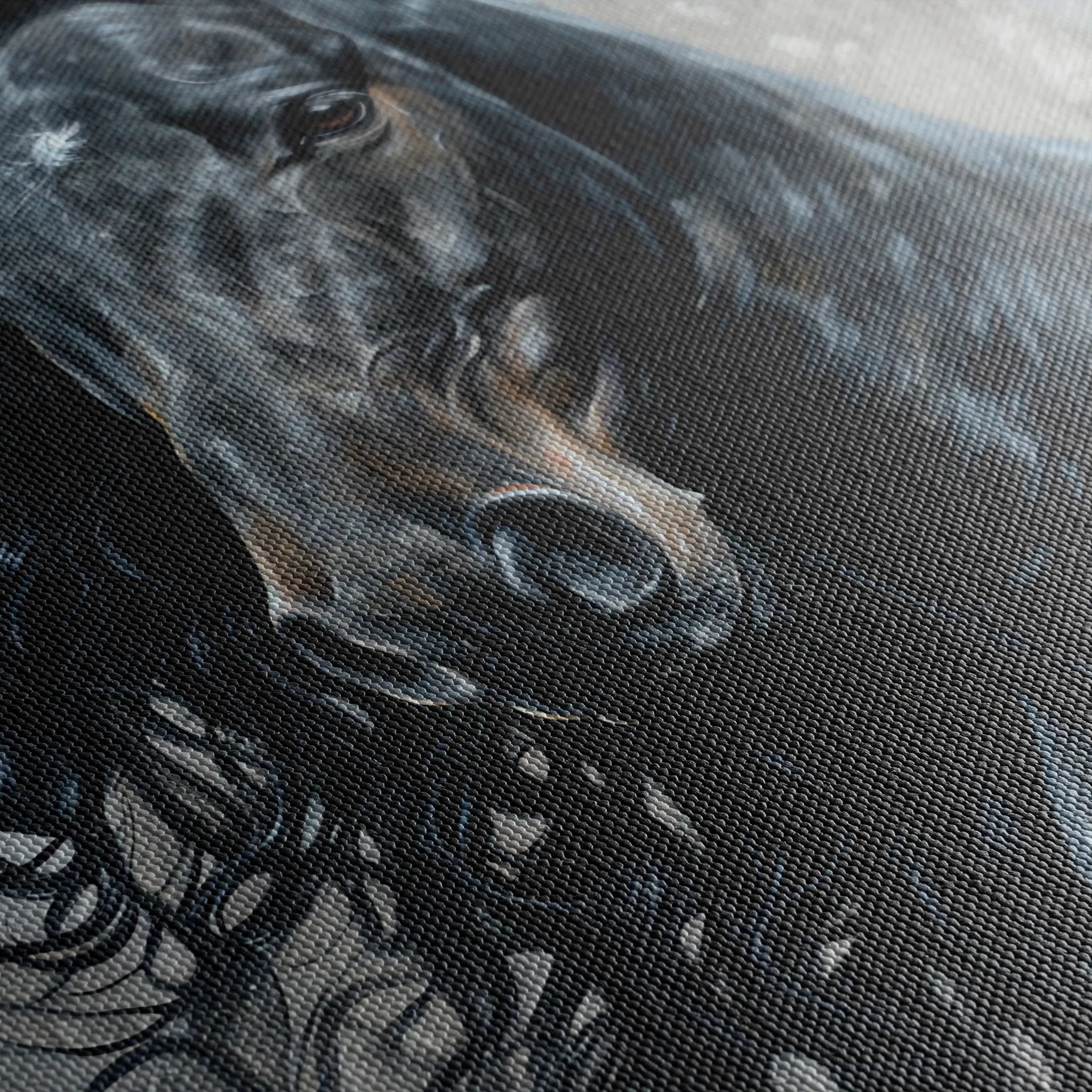 Horses 260 Canvas Art 18" x 24" / 45 x 60 cm / Black