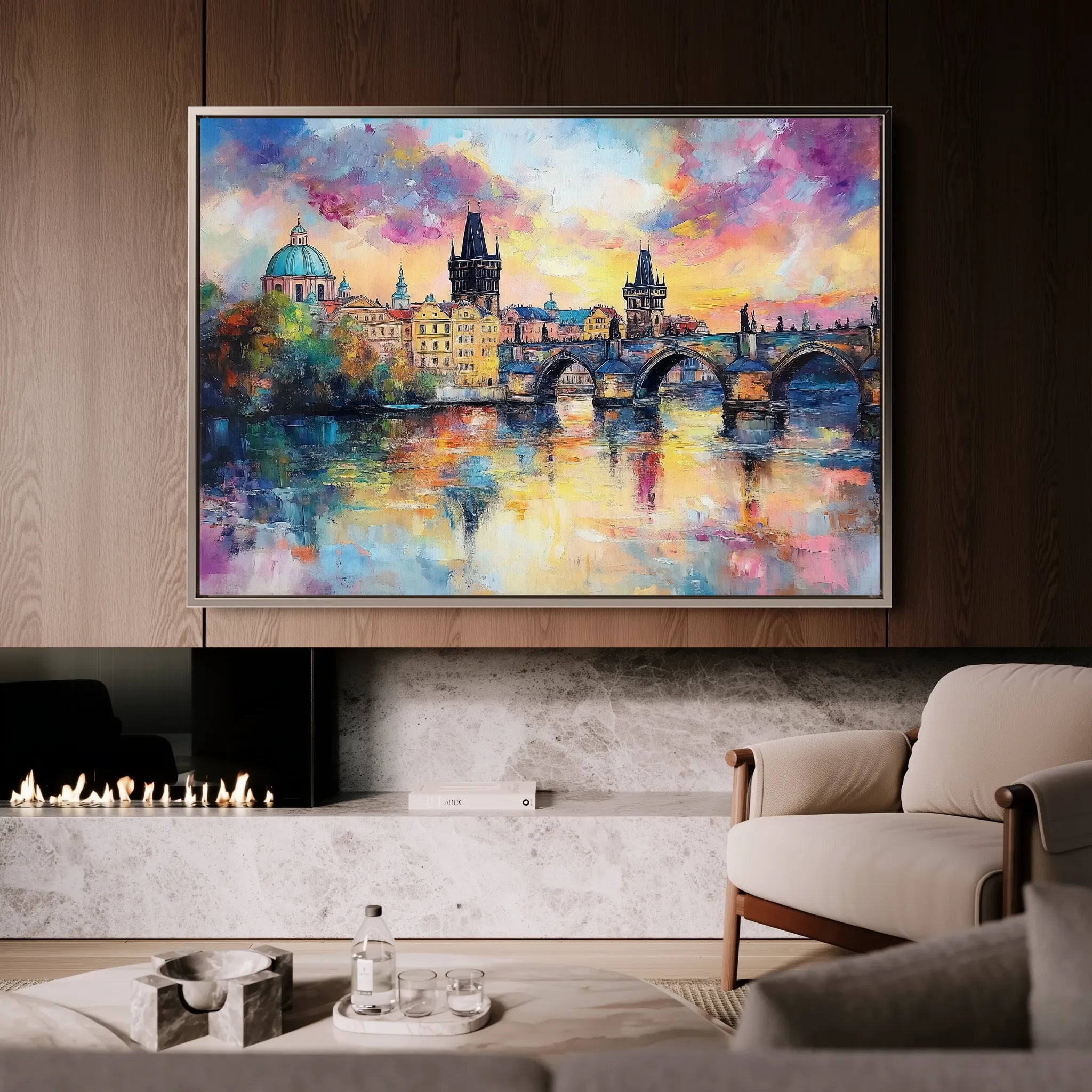 Landscape 261 Canvas Art 18" x 24" / 45 x 60 cm / Black