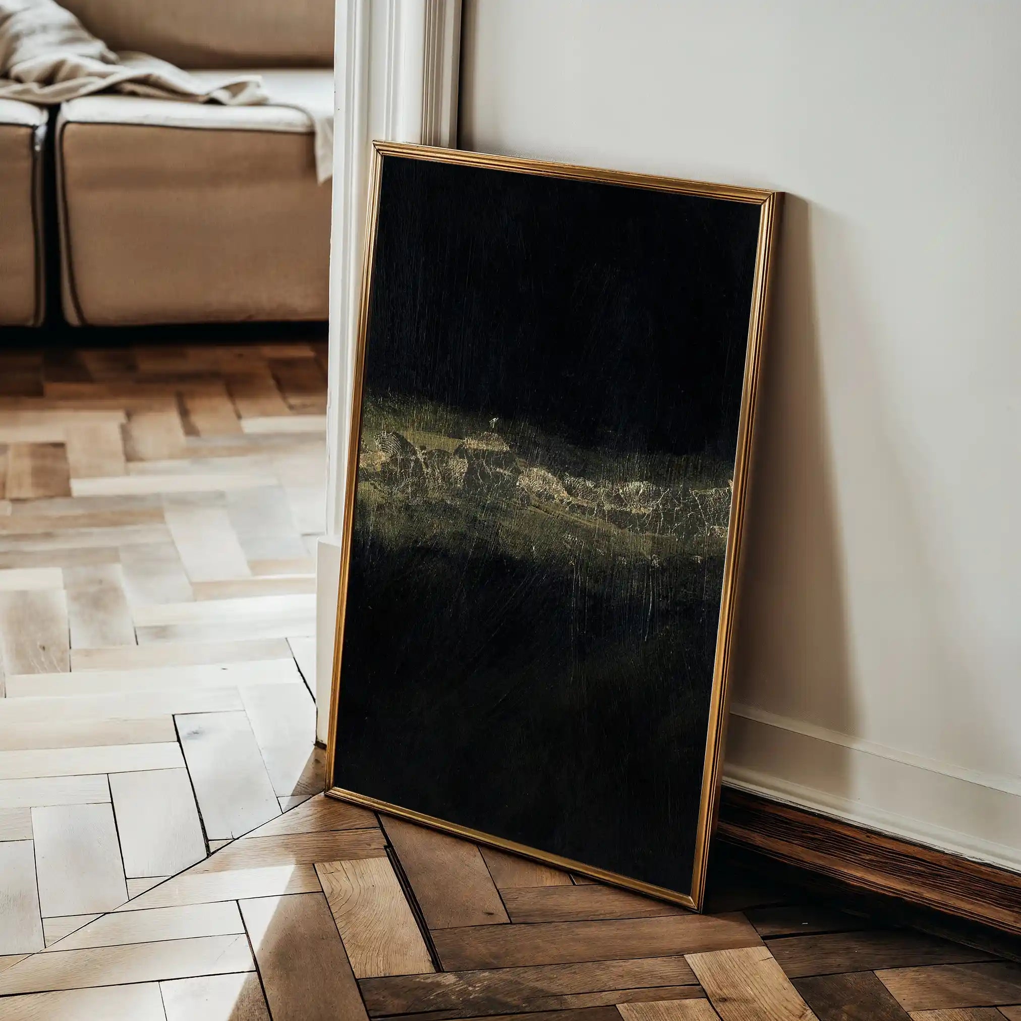 Abstract 265 Canvas Art 18" x 24" / 45 x 60 cm / Black