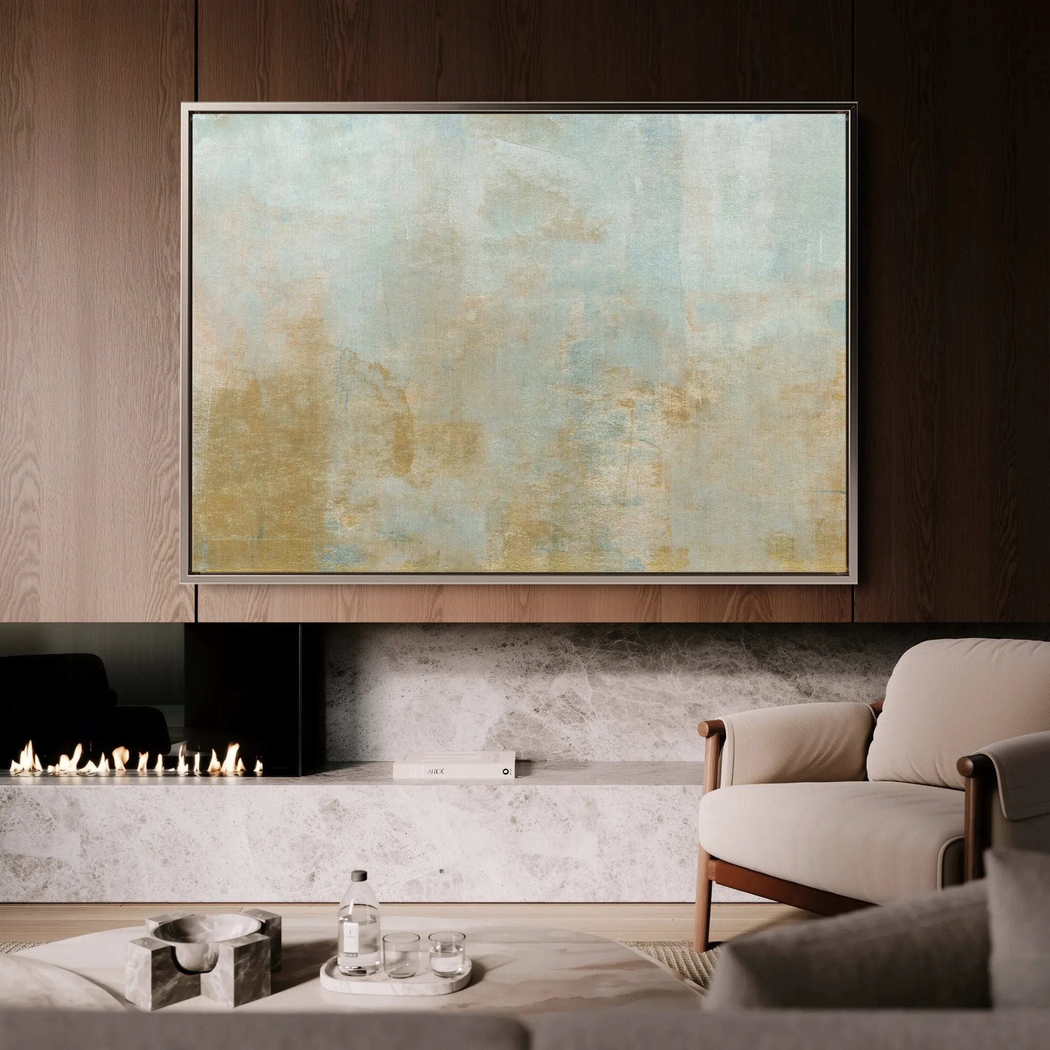 Abstract 266 Canvas Art 18" x 24" / 45 x 60 cm / Black