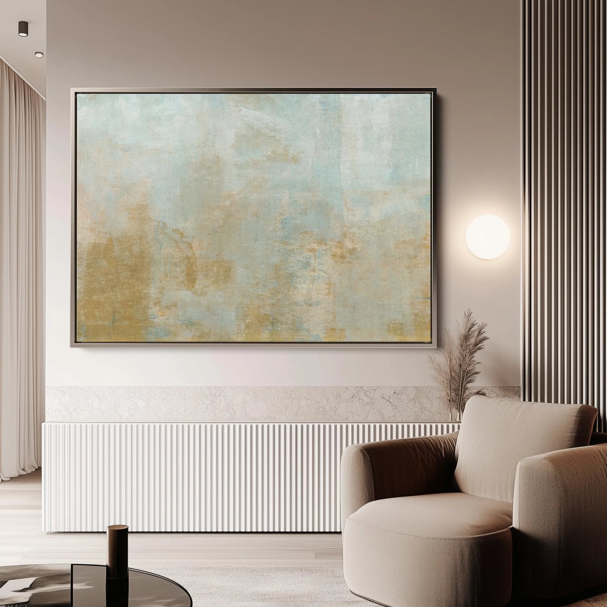 Abstract 266 Canvas Art 18" x 24" / 45 x 60 cm / Black