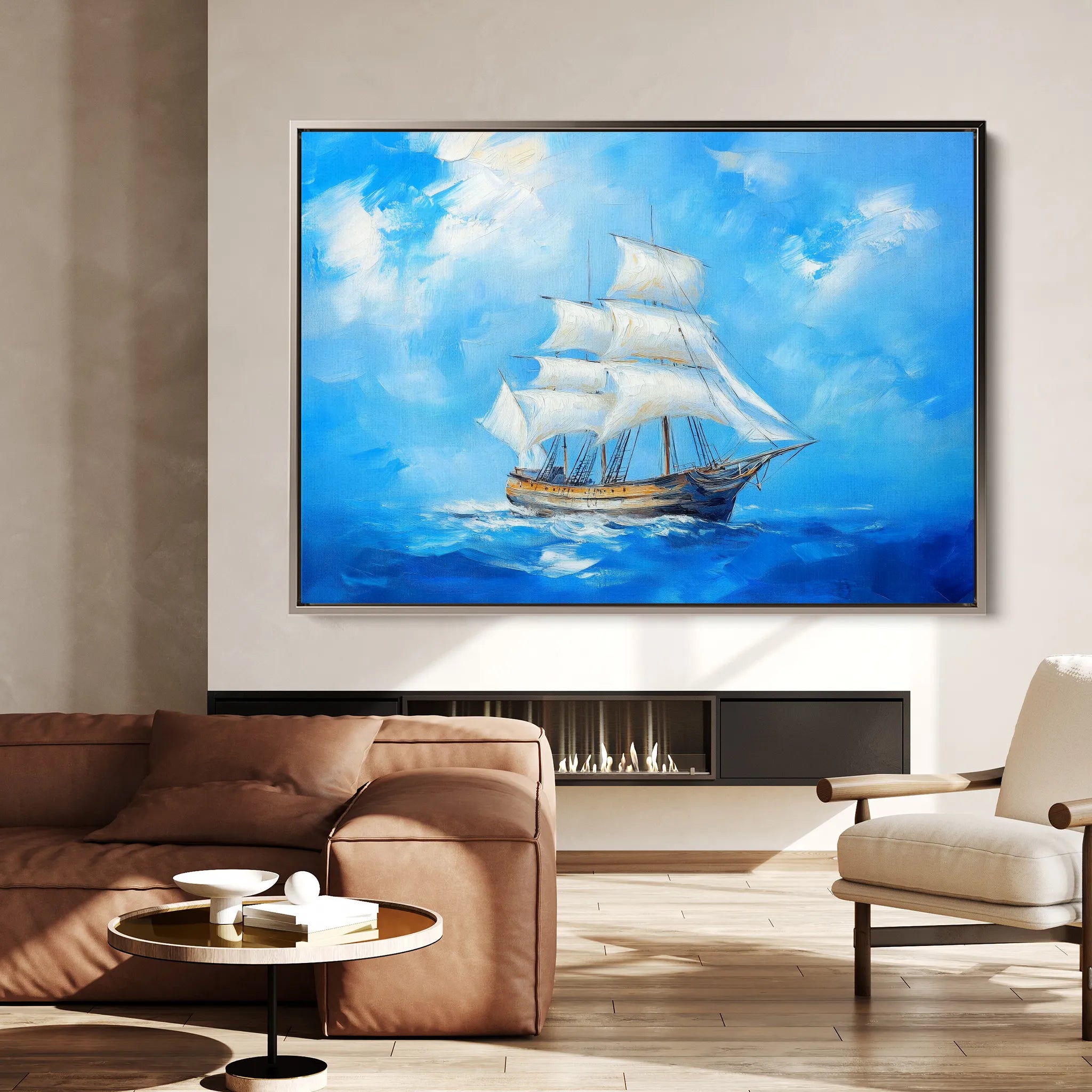 Landscape 268 Canvas Art 18" x 24" / 45 x 60 cm / Black