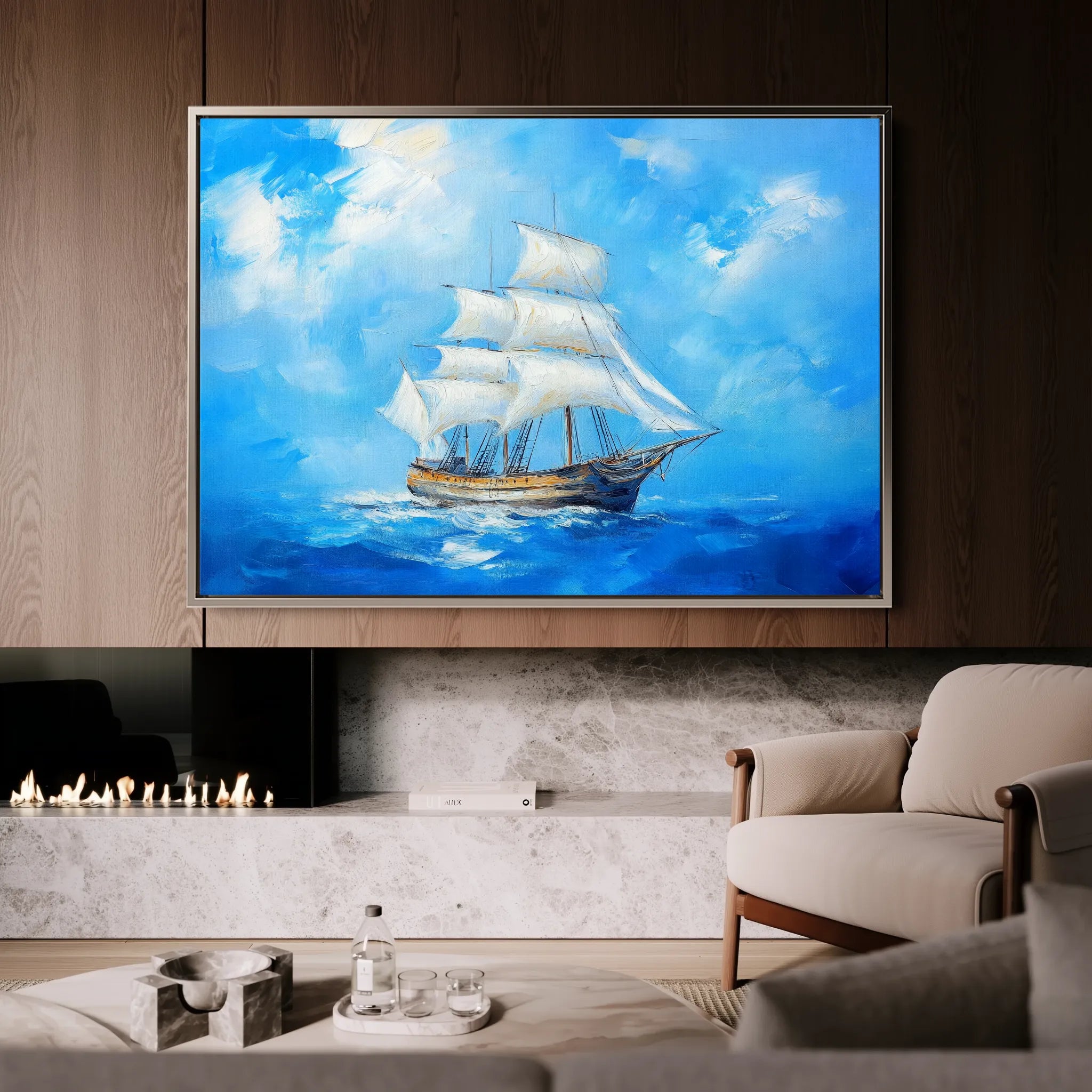 Landscape 268 Canvas Art 18" x 24" / 45 x 60 cm / Black