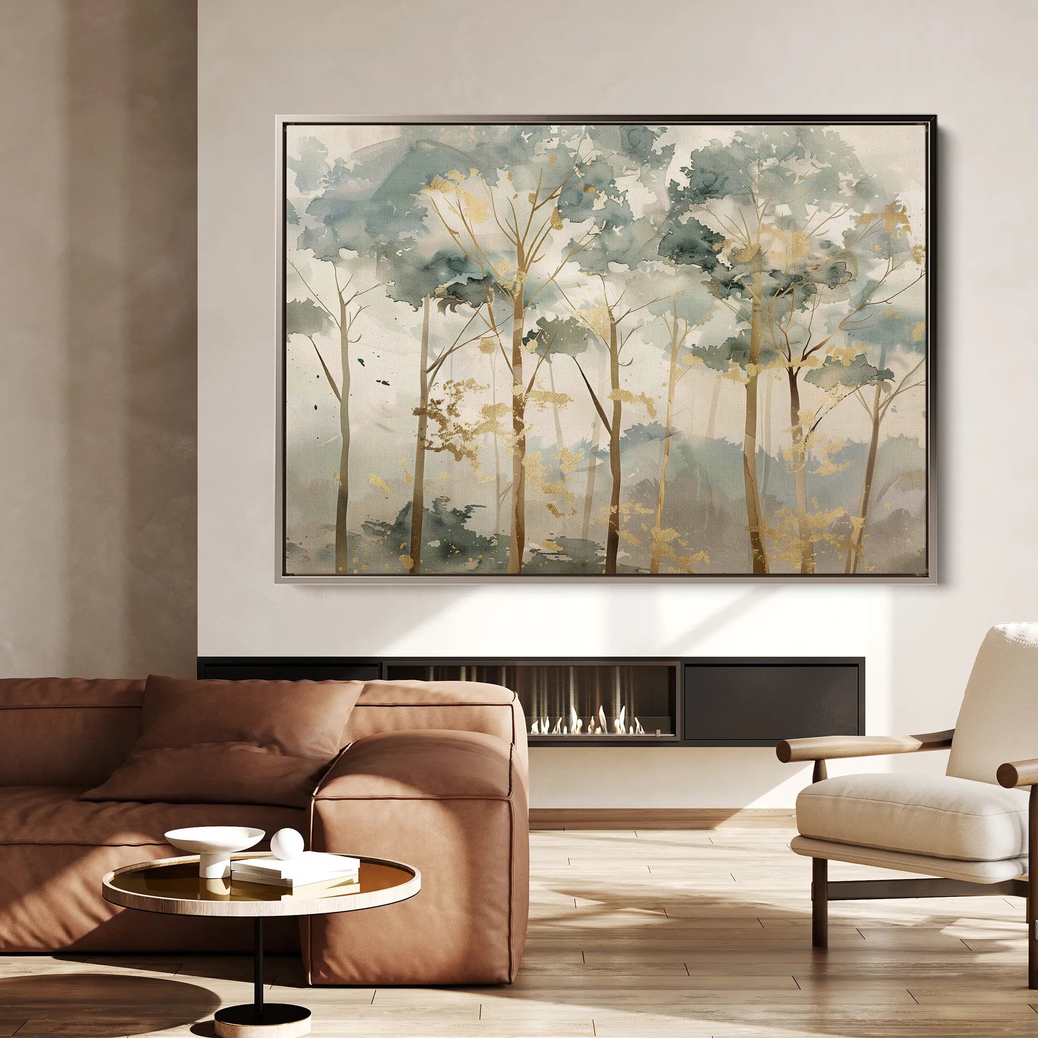 Floral 270 Canvas Art 18" x 24" / 45 x 60 cm / Black