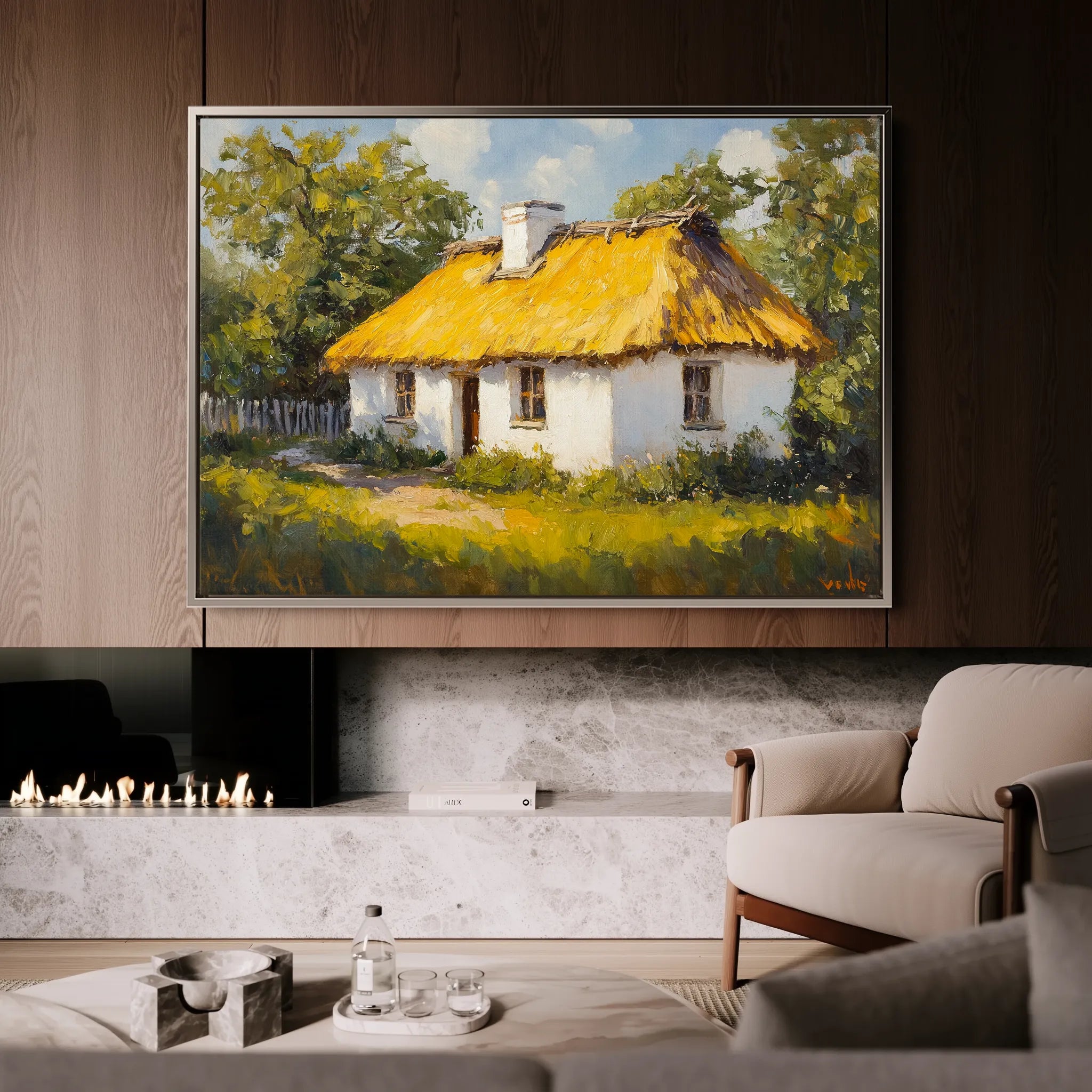 Landscape 270 Canvas Art 18" x 24" / 45 x 60 cm / Black
