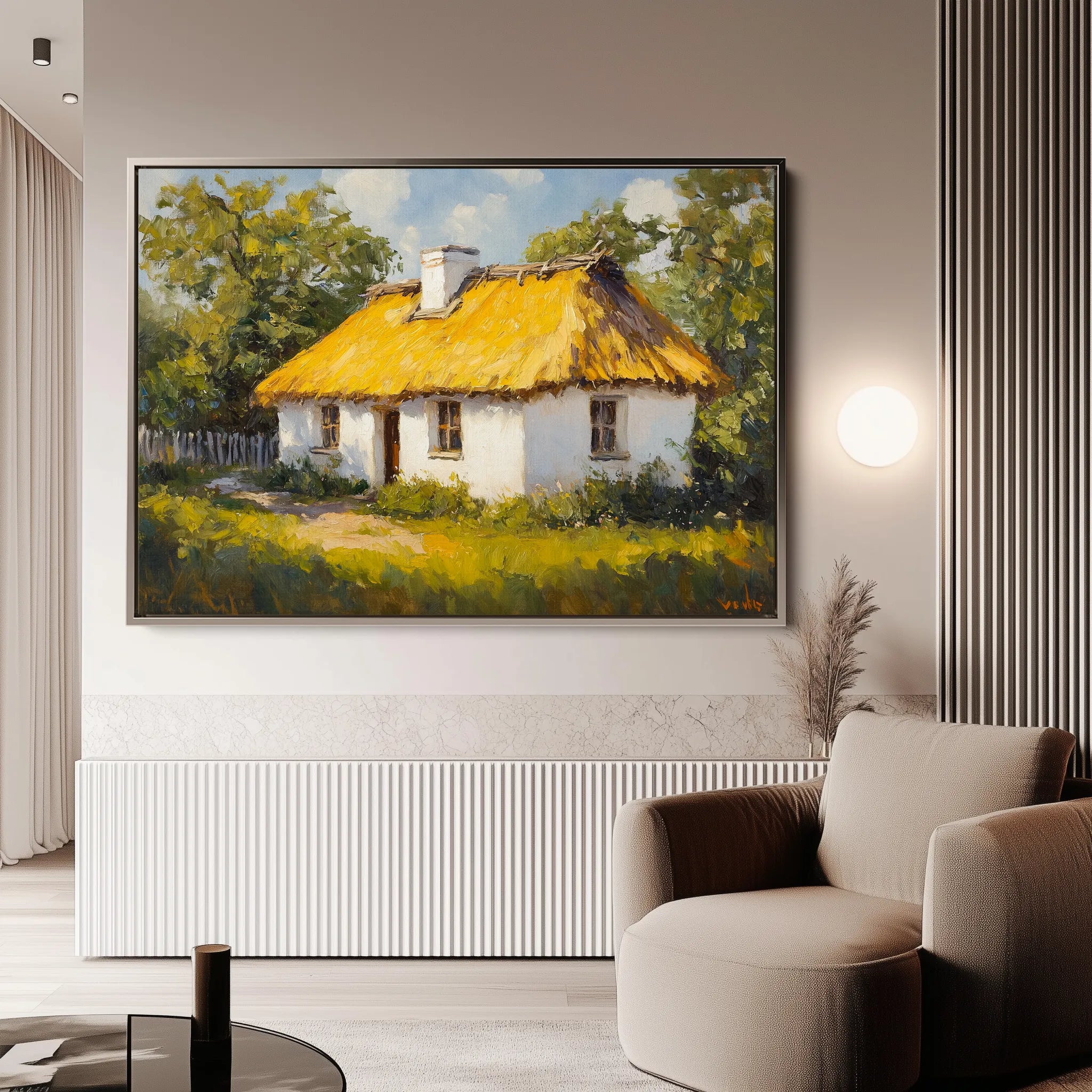 Landscape 270 Canvas Art 18" x 24" / 45 x 60 cm / Black