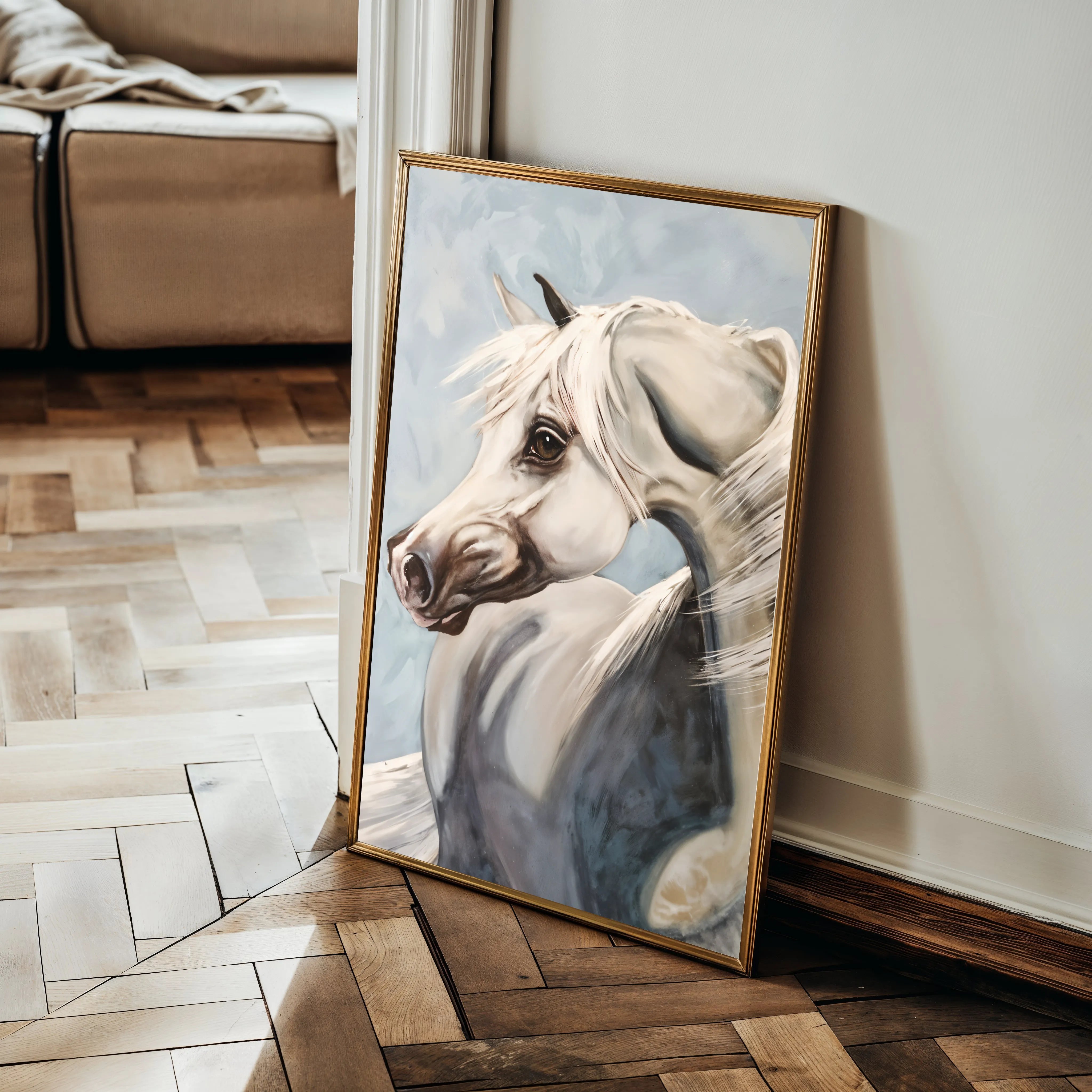 Horses 275 Canvas Art 18" x 24" / 45 x 60 cm / Black