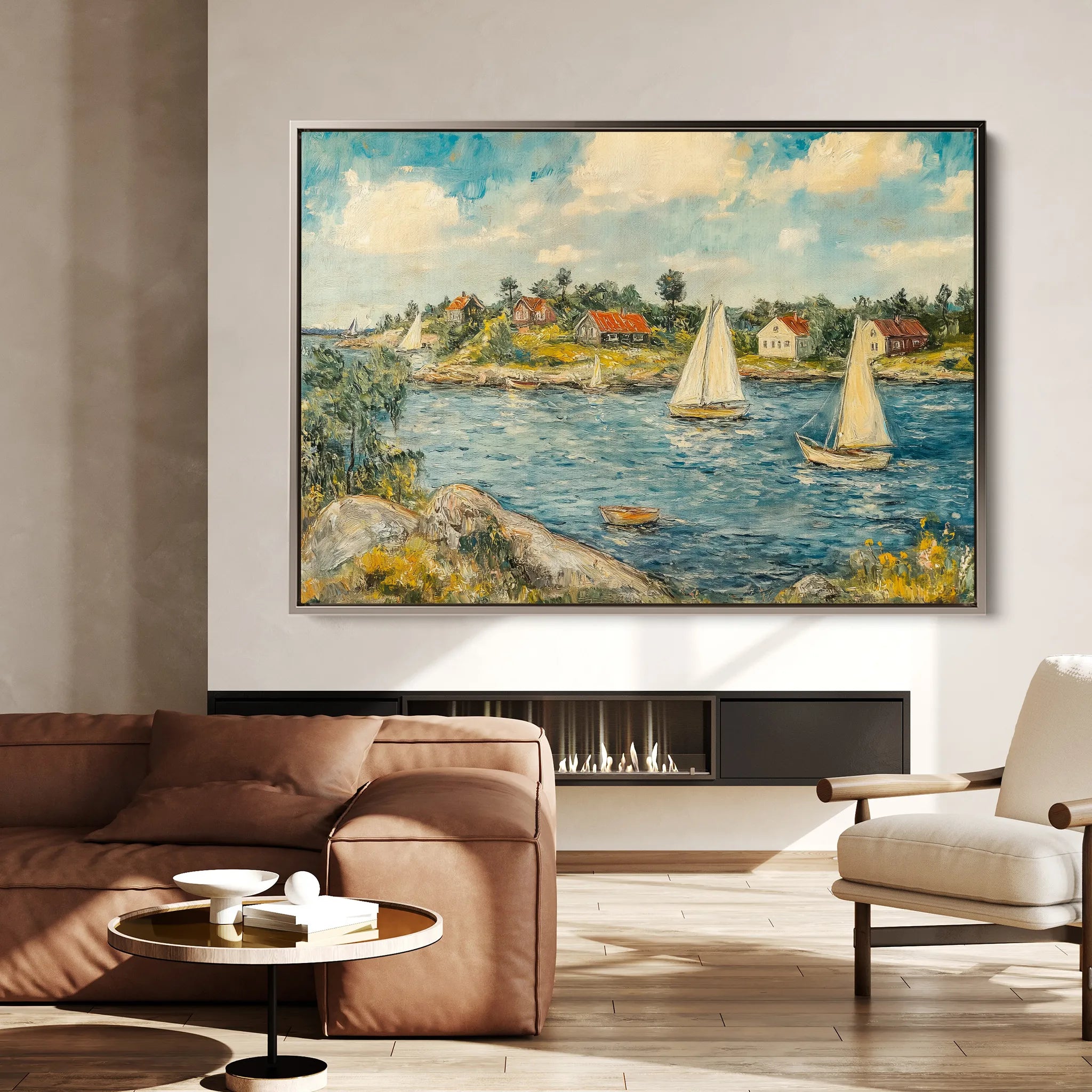 Landscape 277 Canvas Art 18" x 24" / 45 x 60 cm / Black