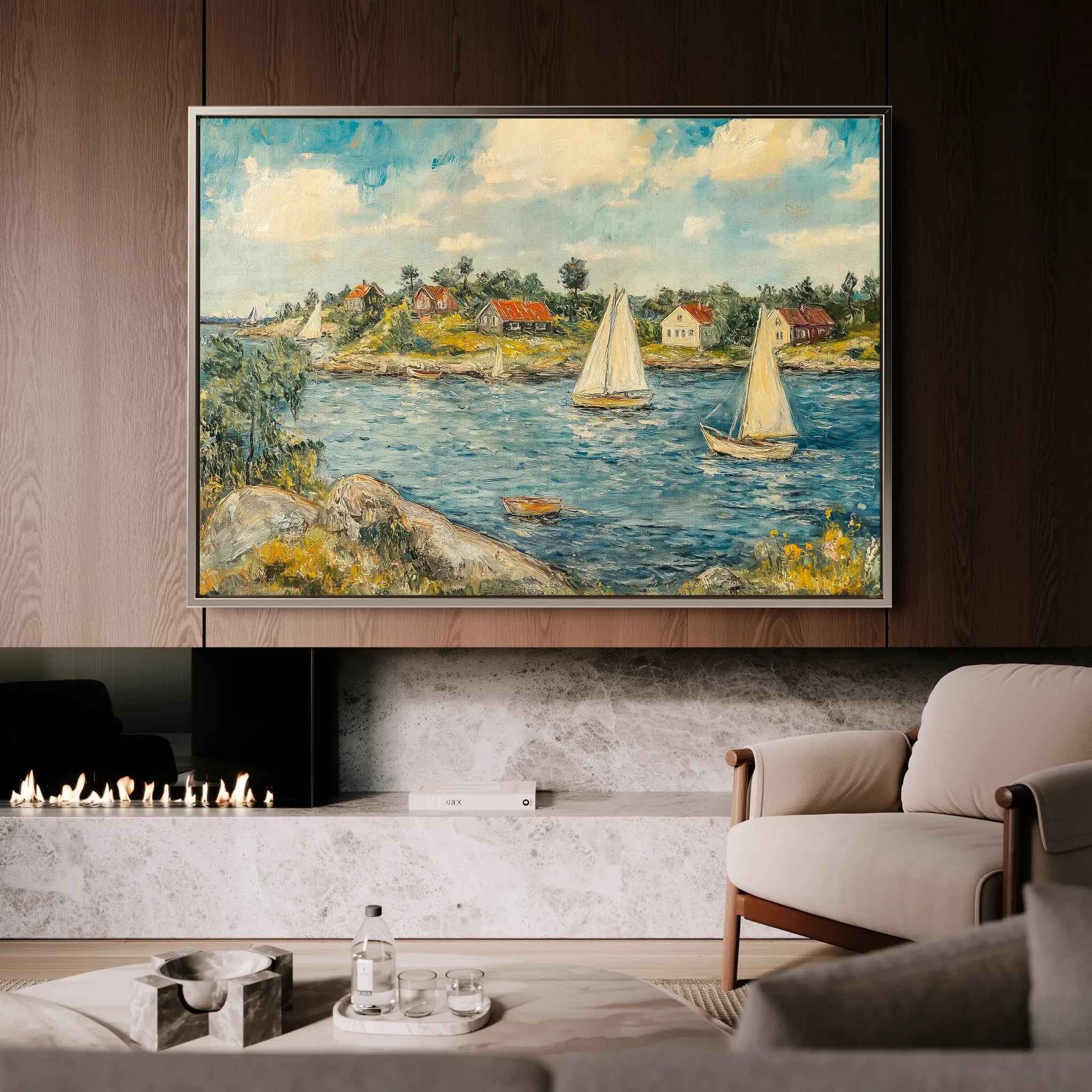 Landscape 277 Canvas Art 18" x 24" / 45 x 60 cm / Black