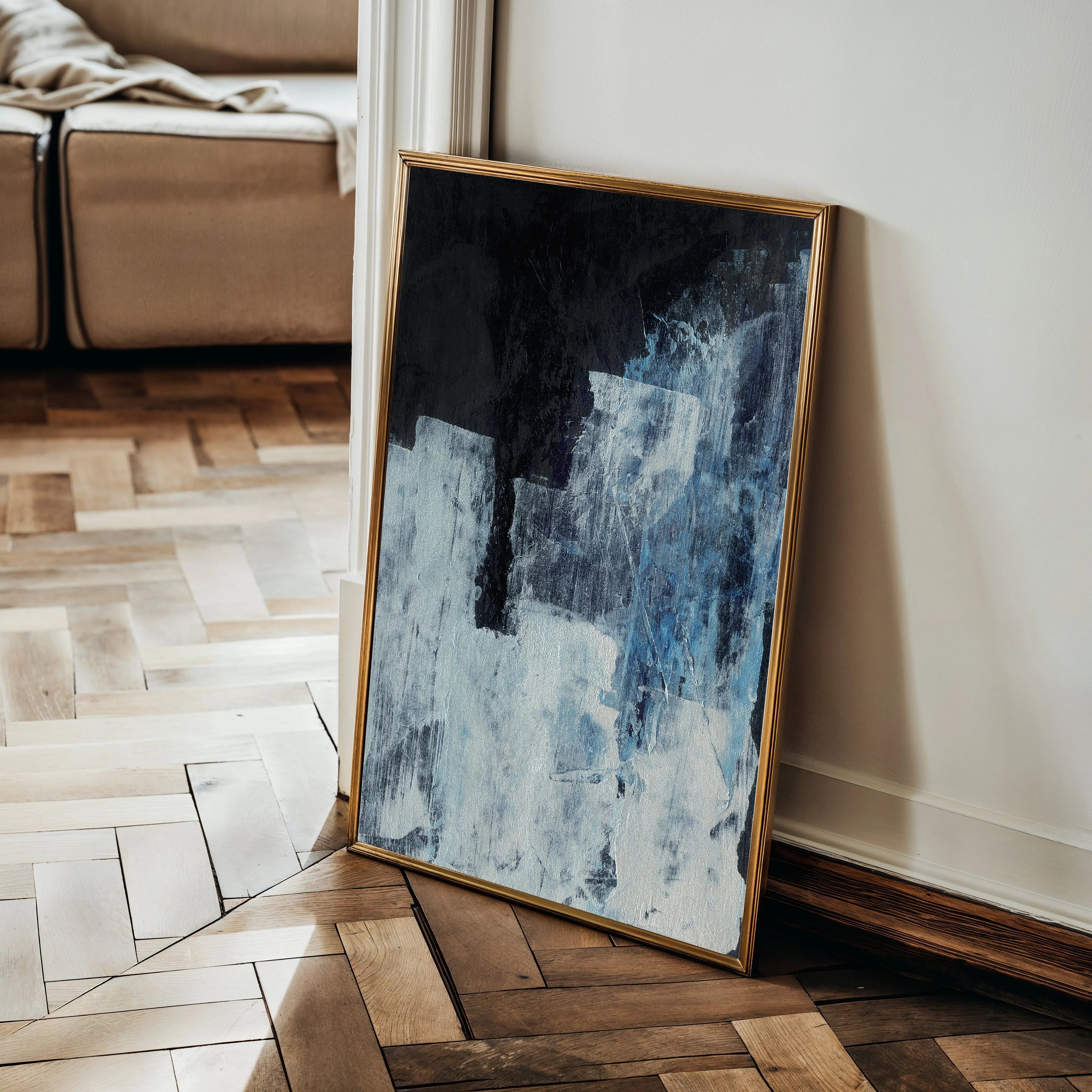 Abstract 279 Canvas Art 18" x 24" / 45 x 60 cm / Black