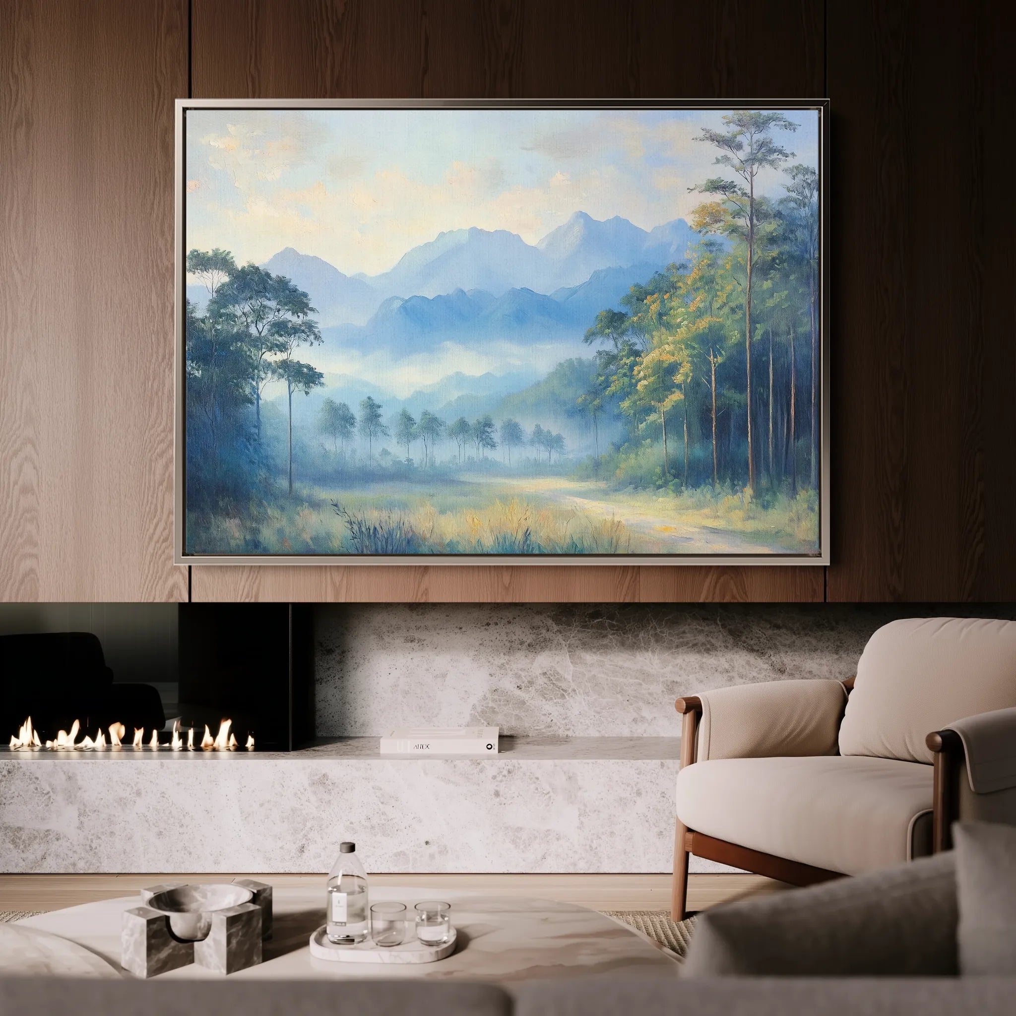 Landscape 279 Canvas Art 18" x 24" / 45 x 60 cm / Black