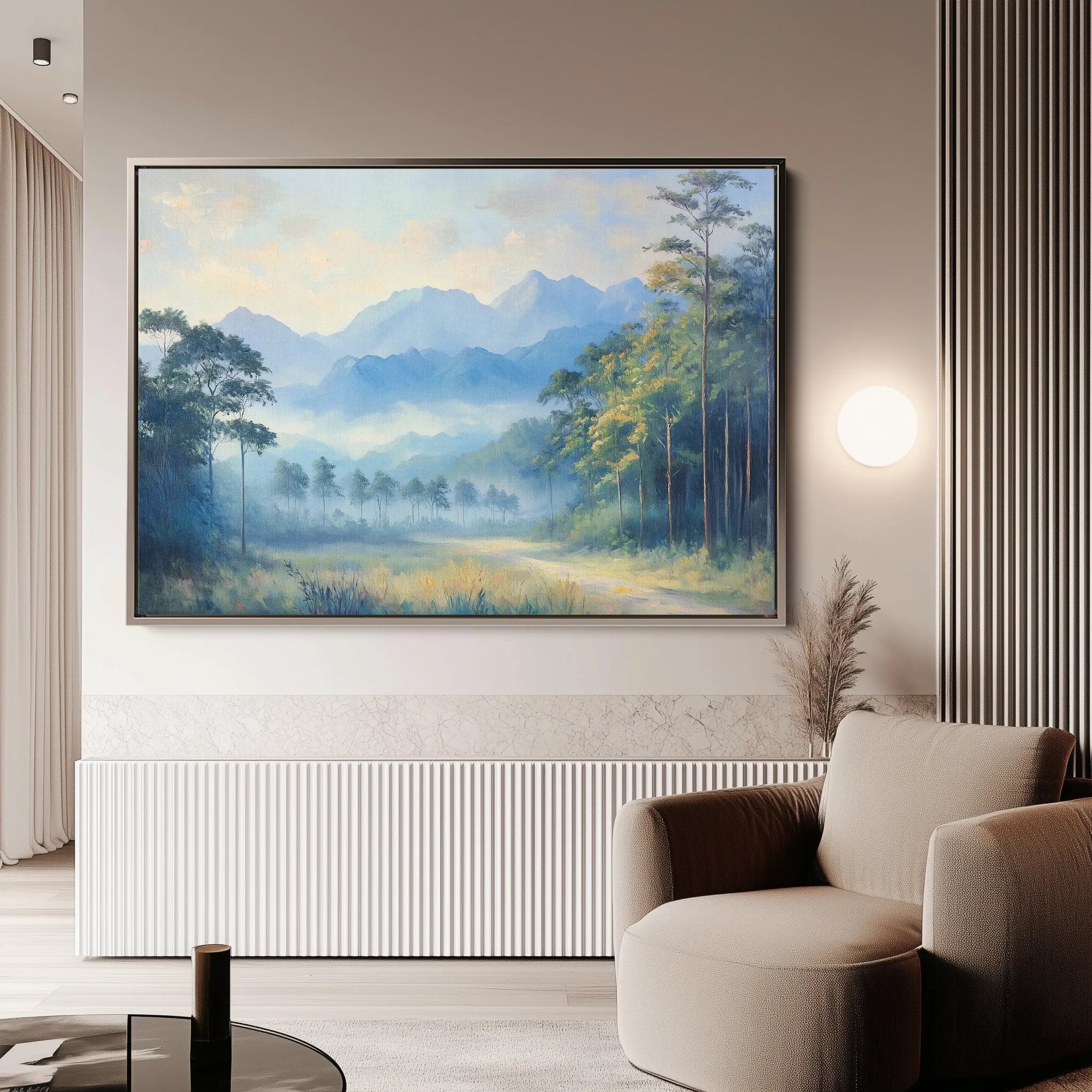 Landscape 279 Canvas Art 18" x 24" / 45 x 60 cm / Black