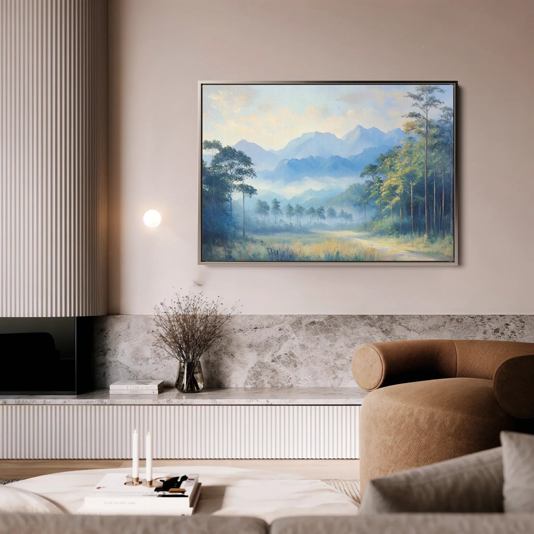 Landscape 279 Canvas Art 18" x 24" / 45 x 60 cm / Black