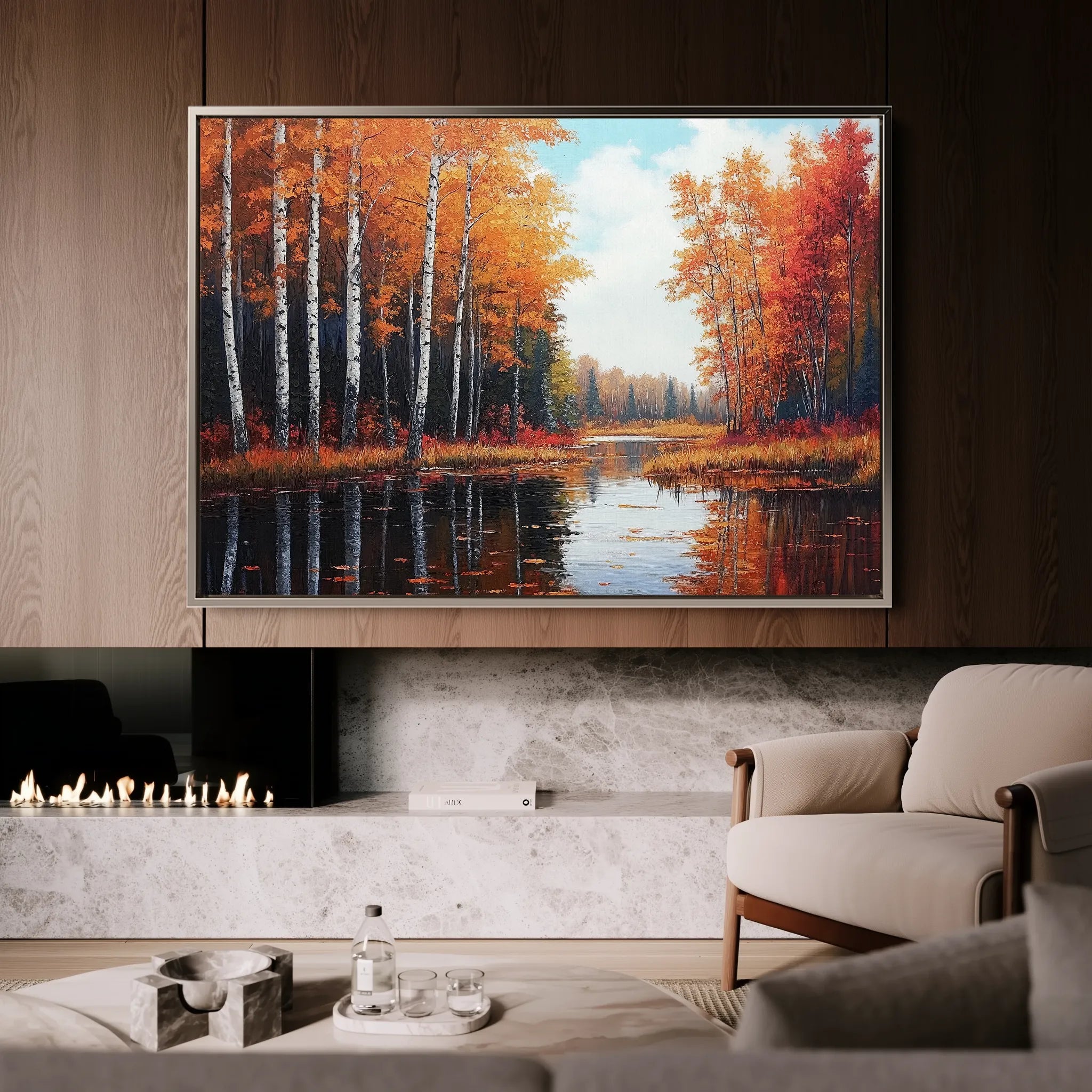 Landscape 280 Canvas Art 18" x 24" / 45 x 60 cm / Black