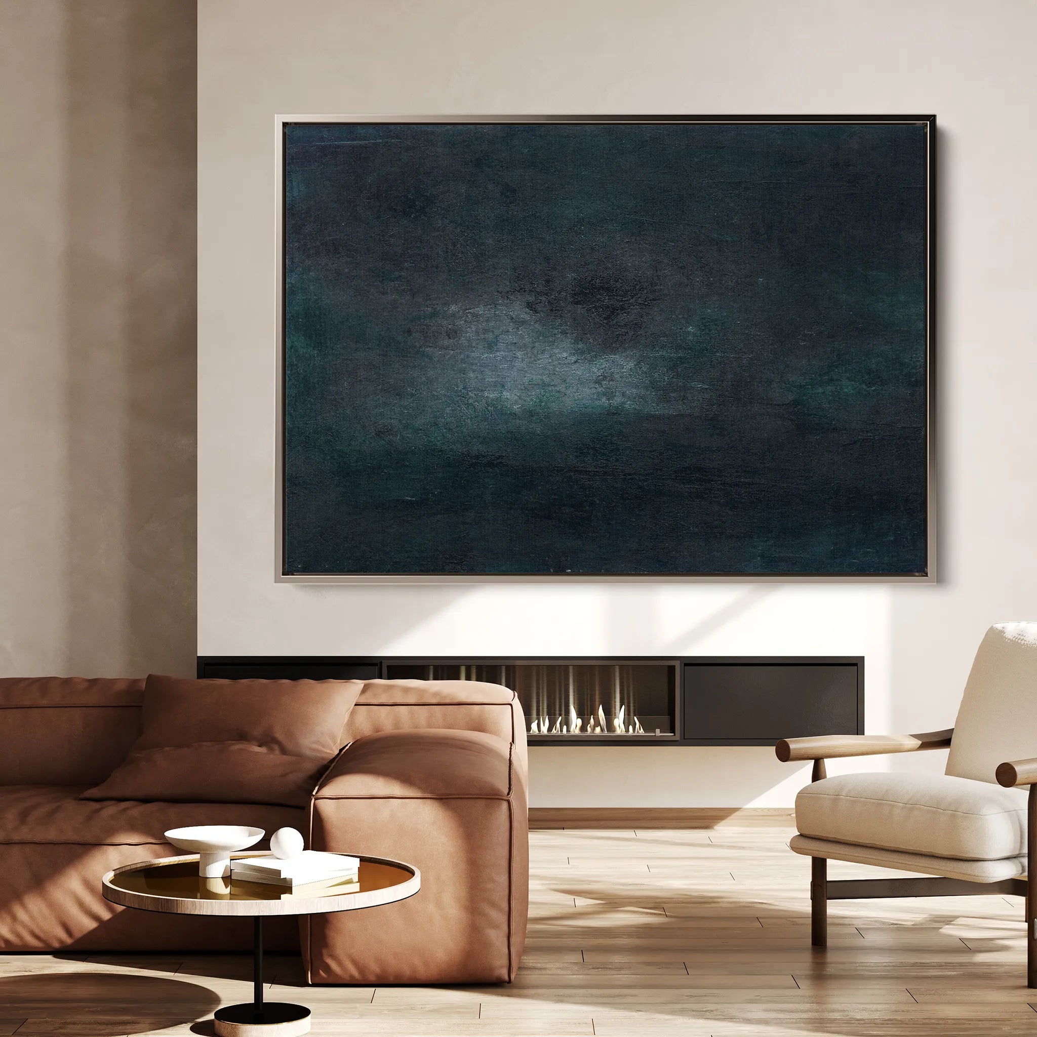 Abstract 281 Canvas Art 18" x 24" / 45 x 60 cm / Black