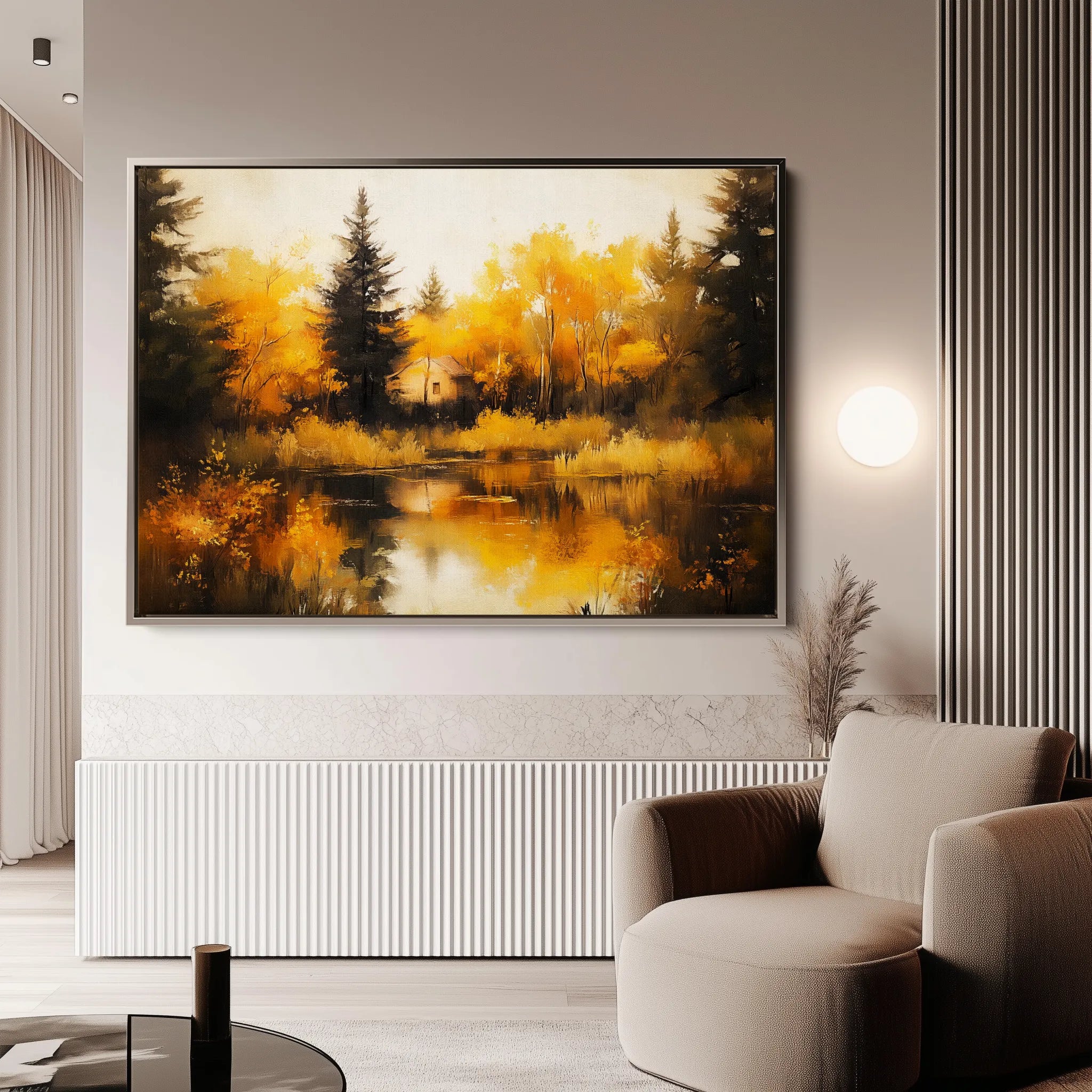 Landscape 281 Canvas Art 18" x 24" / 45 x 60 cm / Black