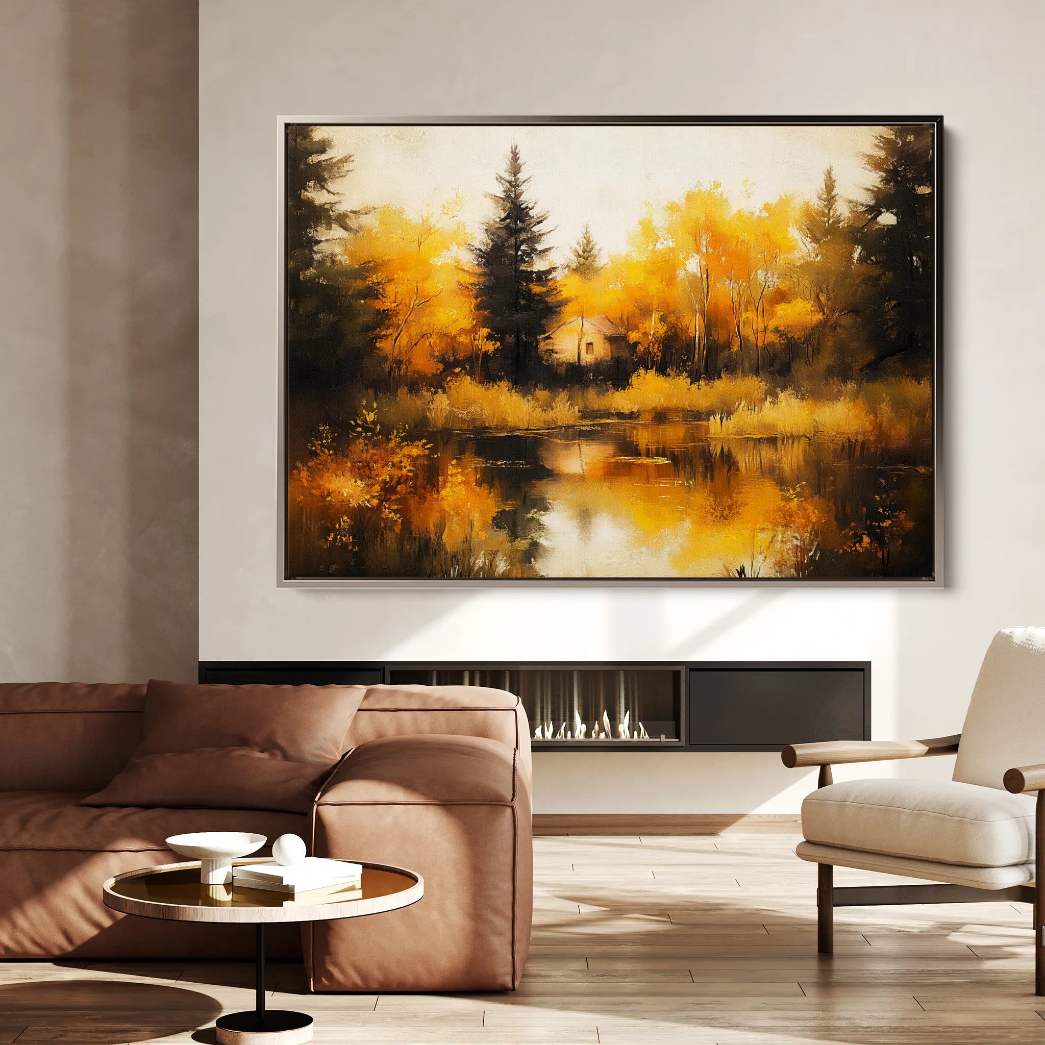 Landscape 281 Canvas Art 18" x 24" / 45 x 60 cm / Black