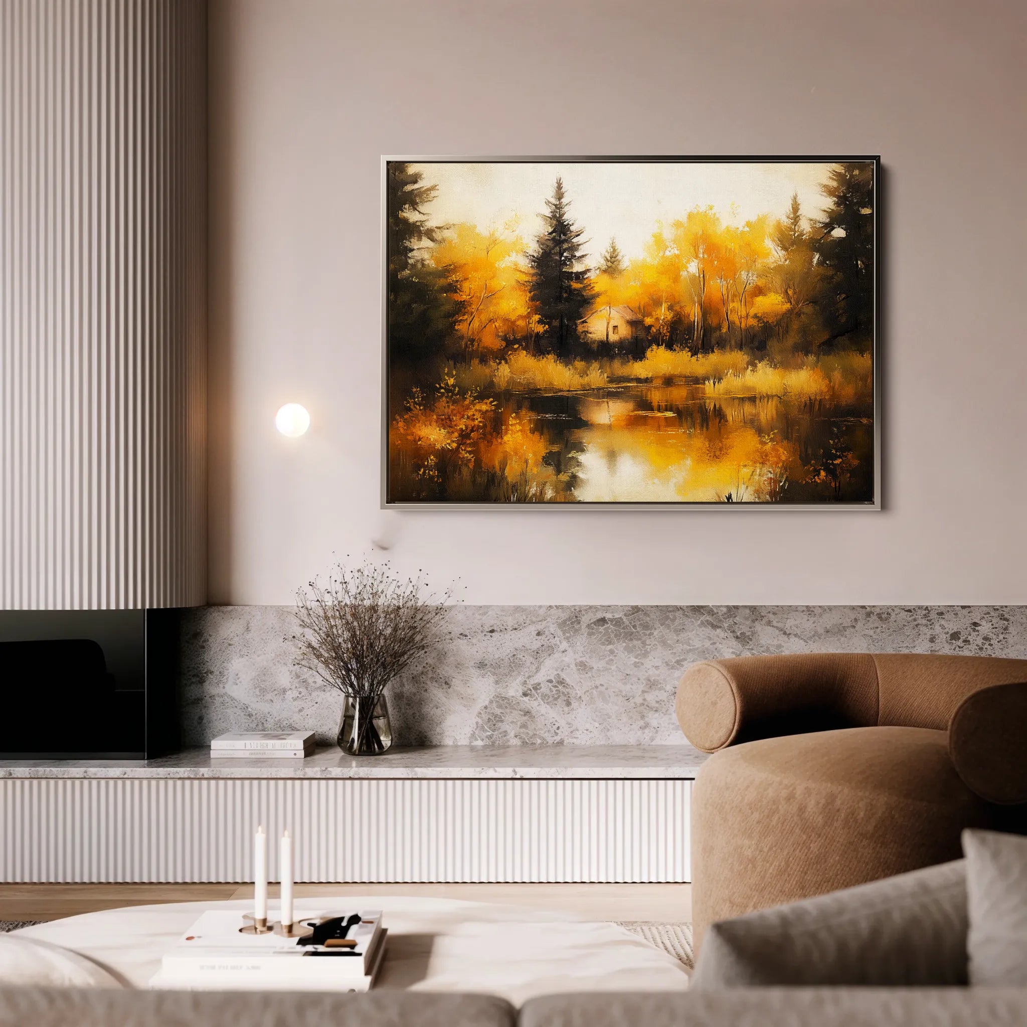 Landscape 281 Canvas Art 18" x 24" / 45 x 60 cm / Black