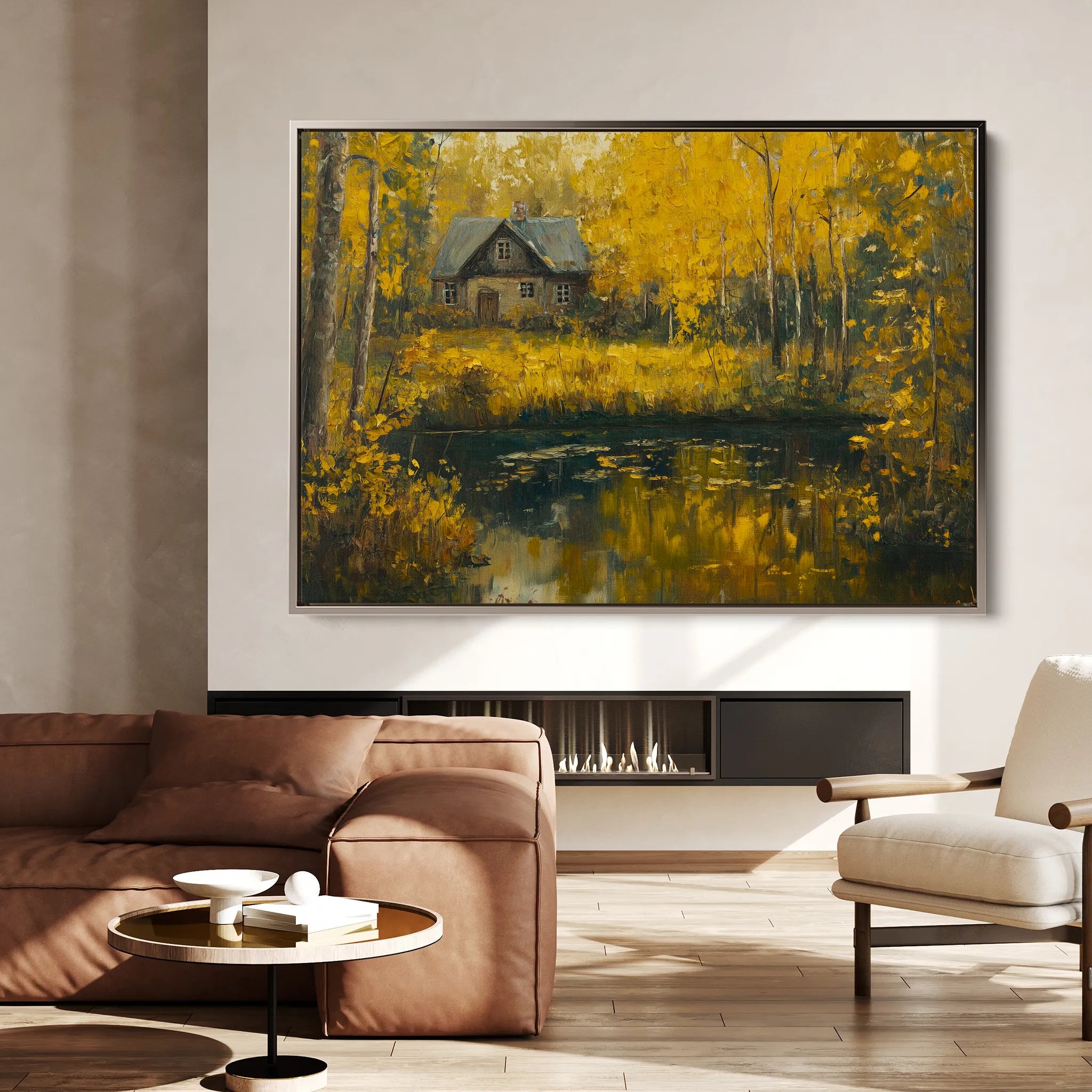 Landscape 282 Canvas Art 18" x 24" / 45 x 60 cm / Black