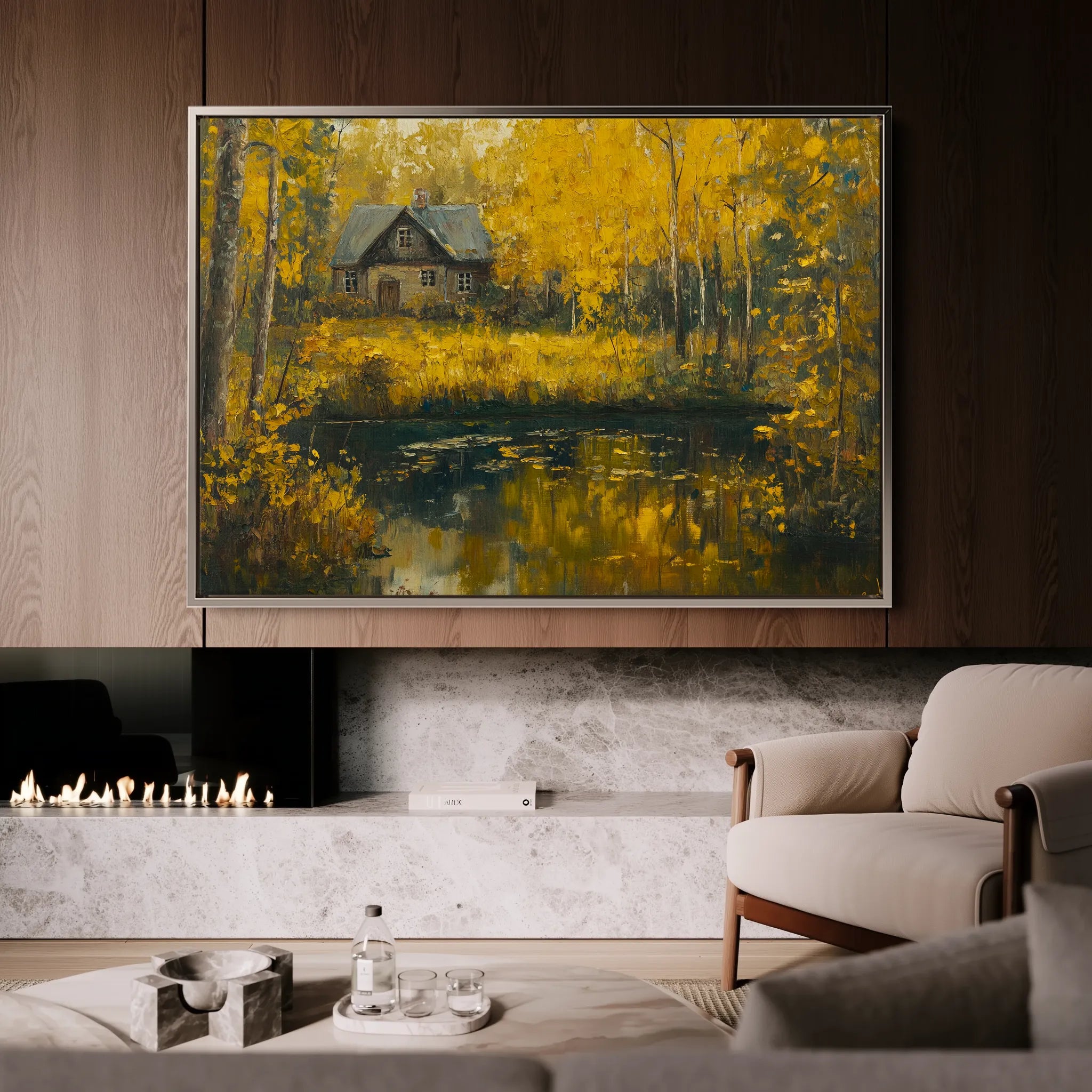Landscape 282 Canvas Art 18" x 24" / 45 x 60 cm / Black