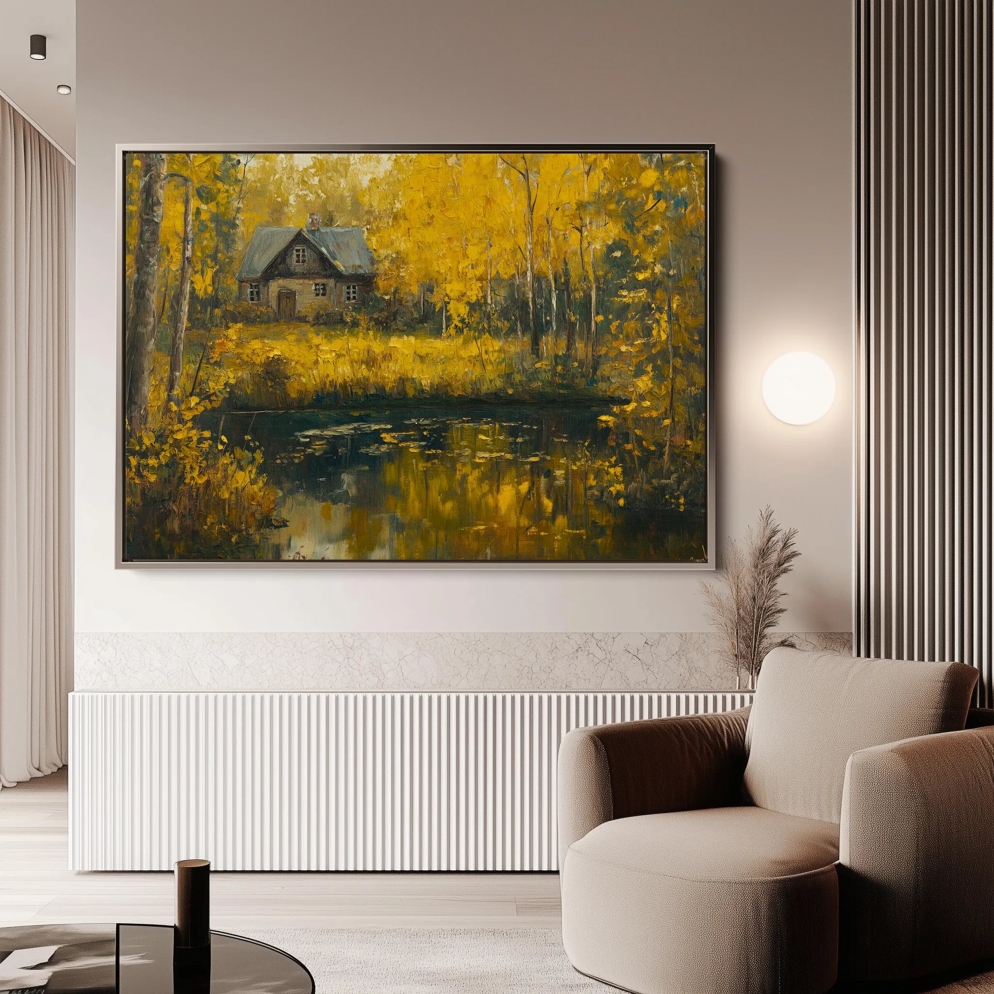 Landscape 282 Canvas Art 18" x 24" / 45 x 60 cm / Black