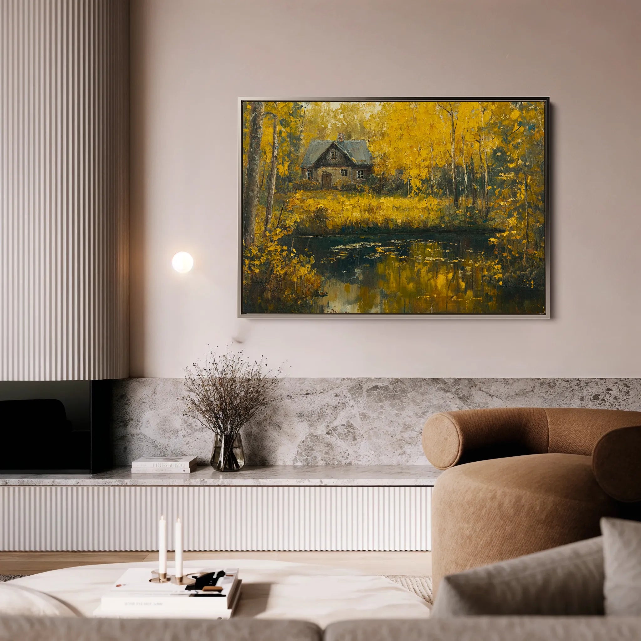 Landscape 282 Canvas Art 18" x 24" / 45 x 60 cm / Black
