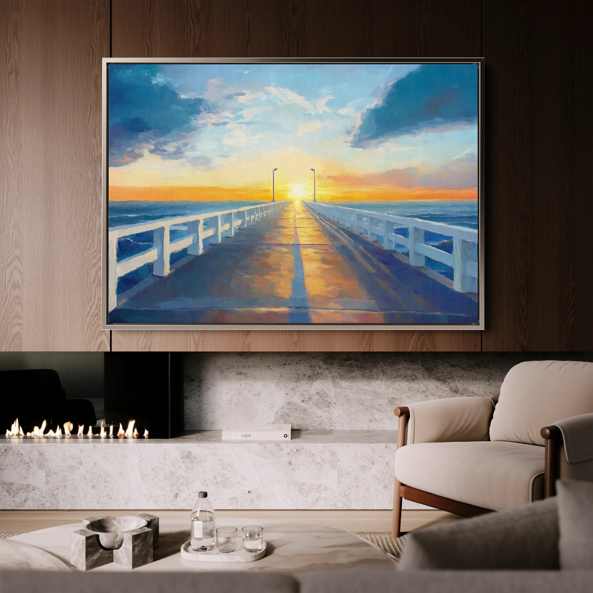 Landscape 283 Canvas Art 18" x 24" / 45 x 60 cm / Black
