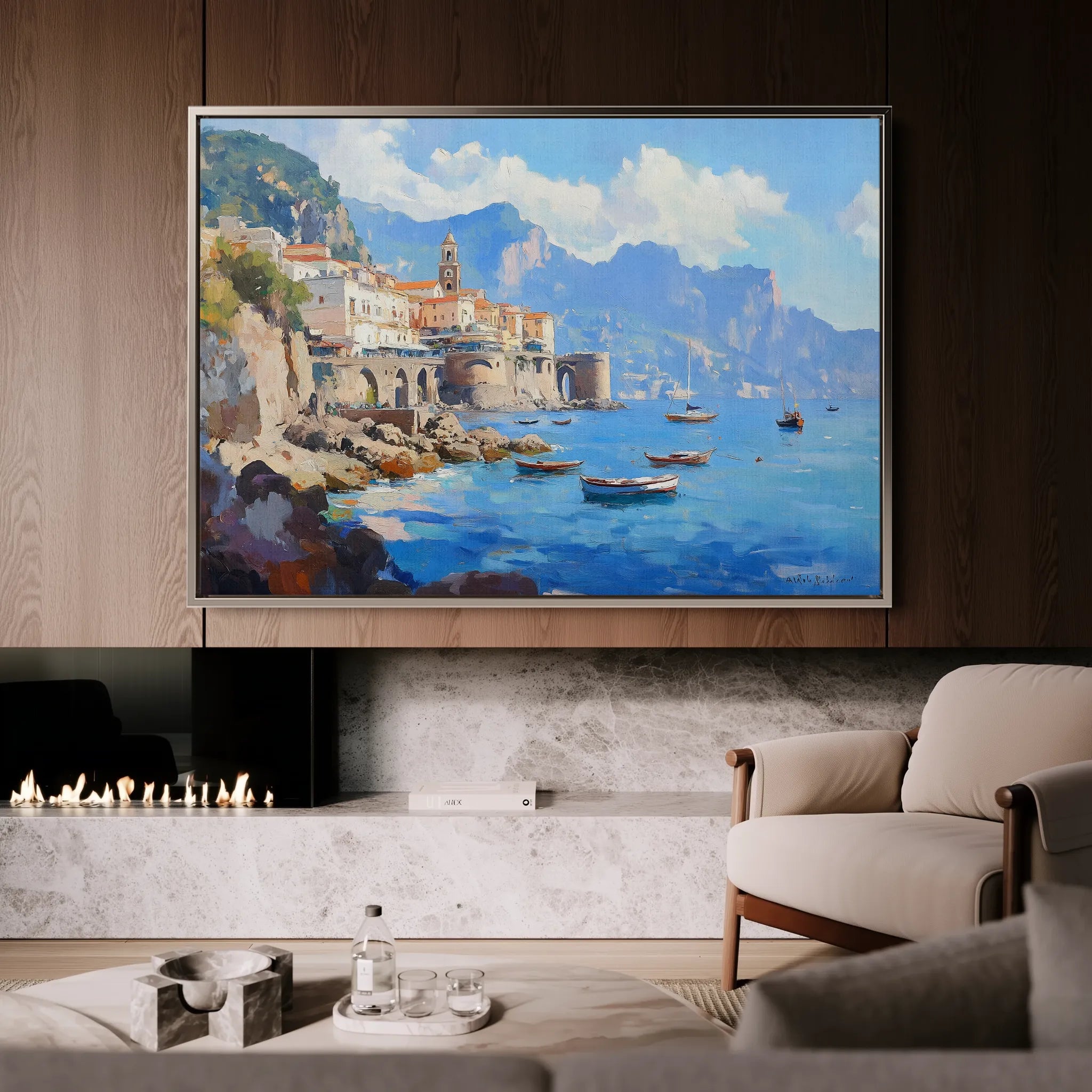 Landscape 286 Canvas Art 18" x 24" / 45 x 60 cm / Black