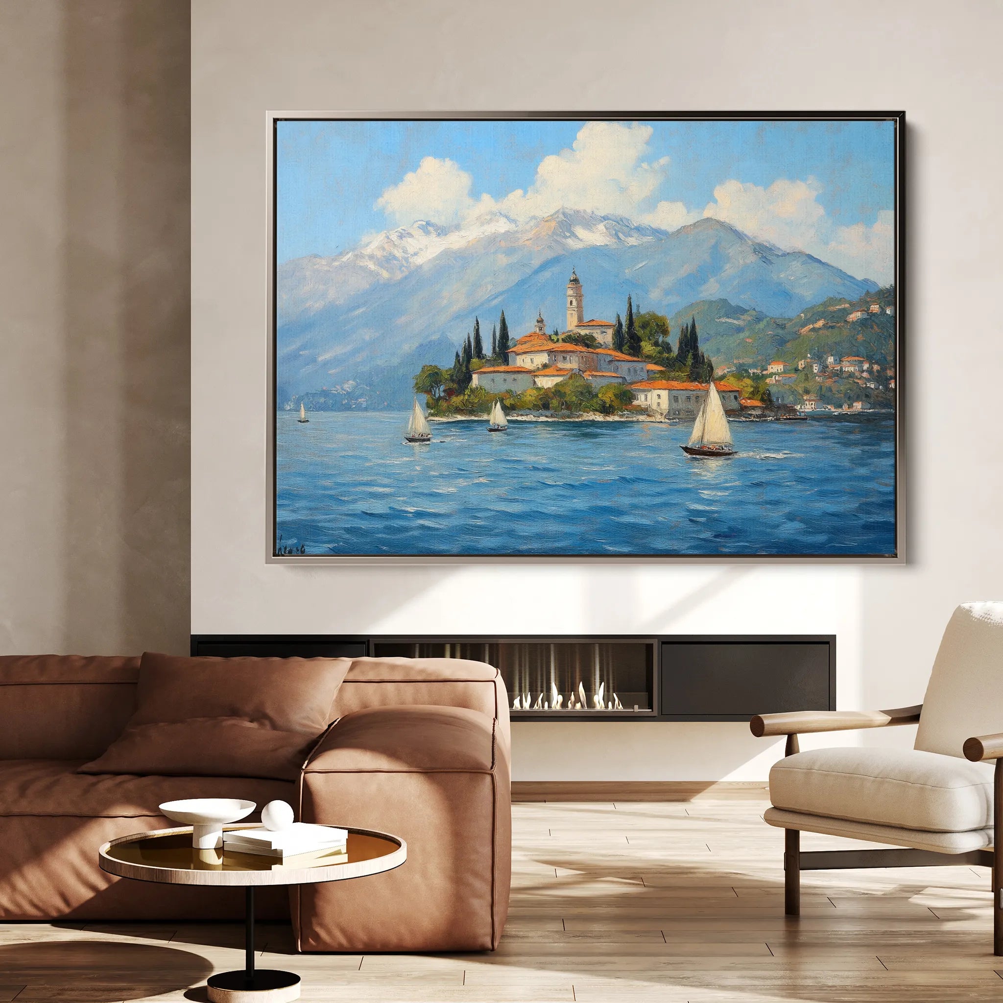 Landscape 287 Canvas Art 18" x 24" / 45 x 60 cm / Black